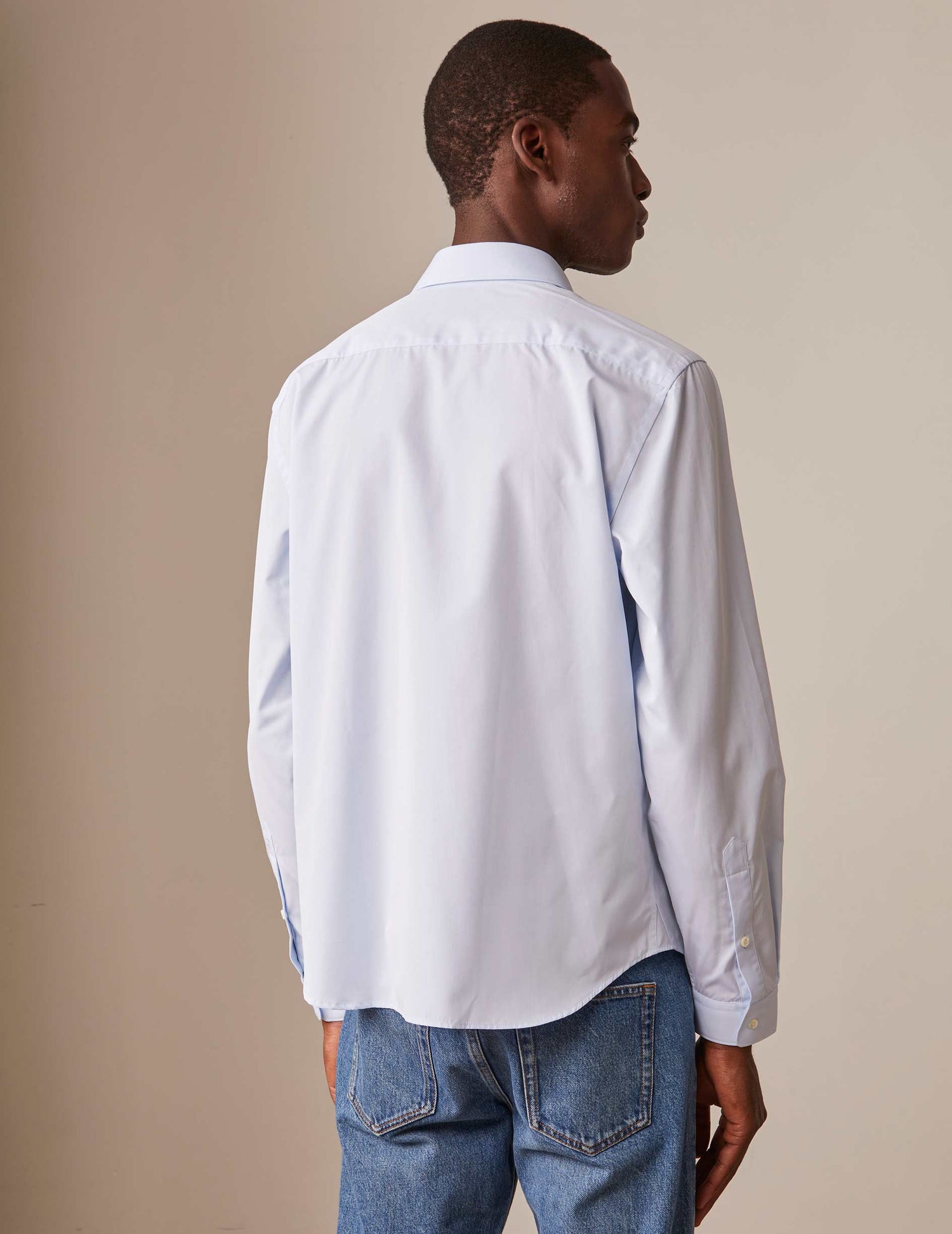 Unisex Blue "Je t'aime" shirt - Poplin - Figaret Collar#8