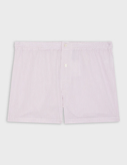 Burgundy striped poplin underpants