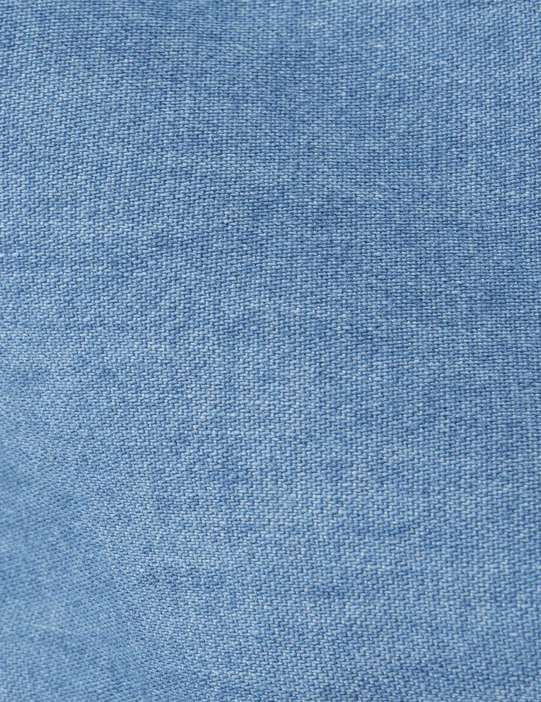 Carl blue denim shirt - Denim - Open straight Collar