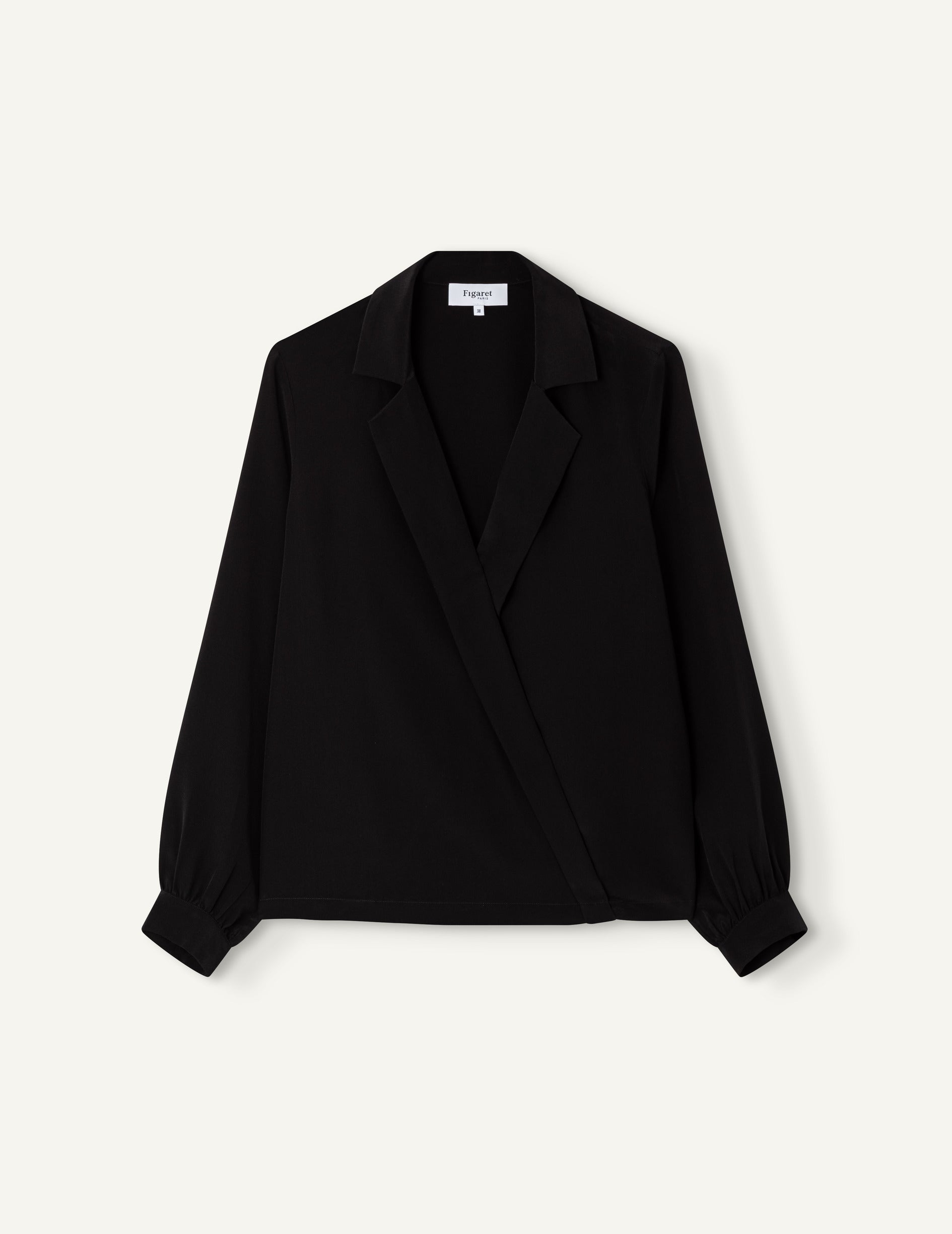 Anaé blouse in black silk - Crepe