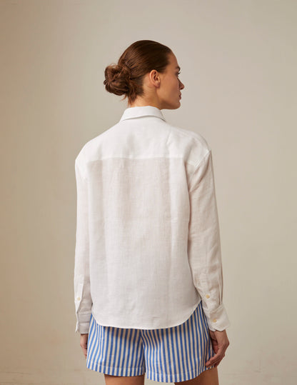 white linen Charlotte shirt