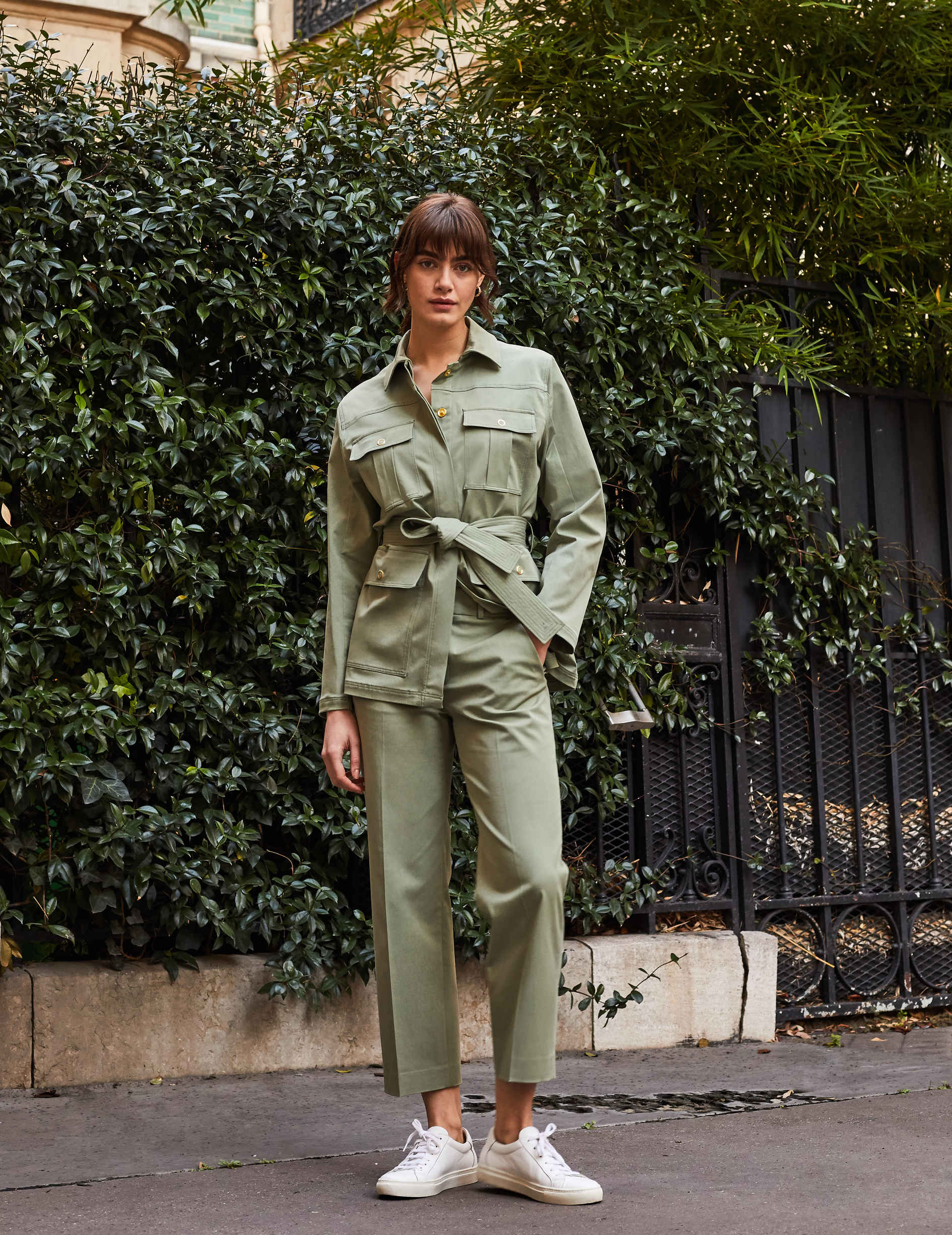 Brandy pants in khaki twill - Twill