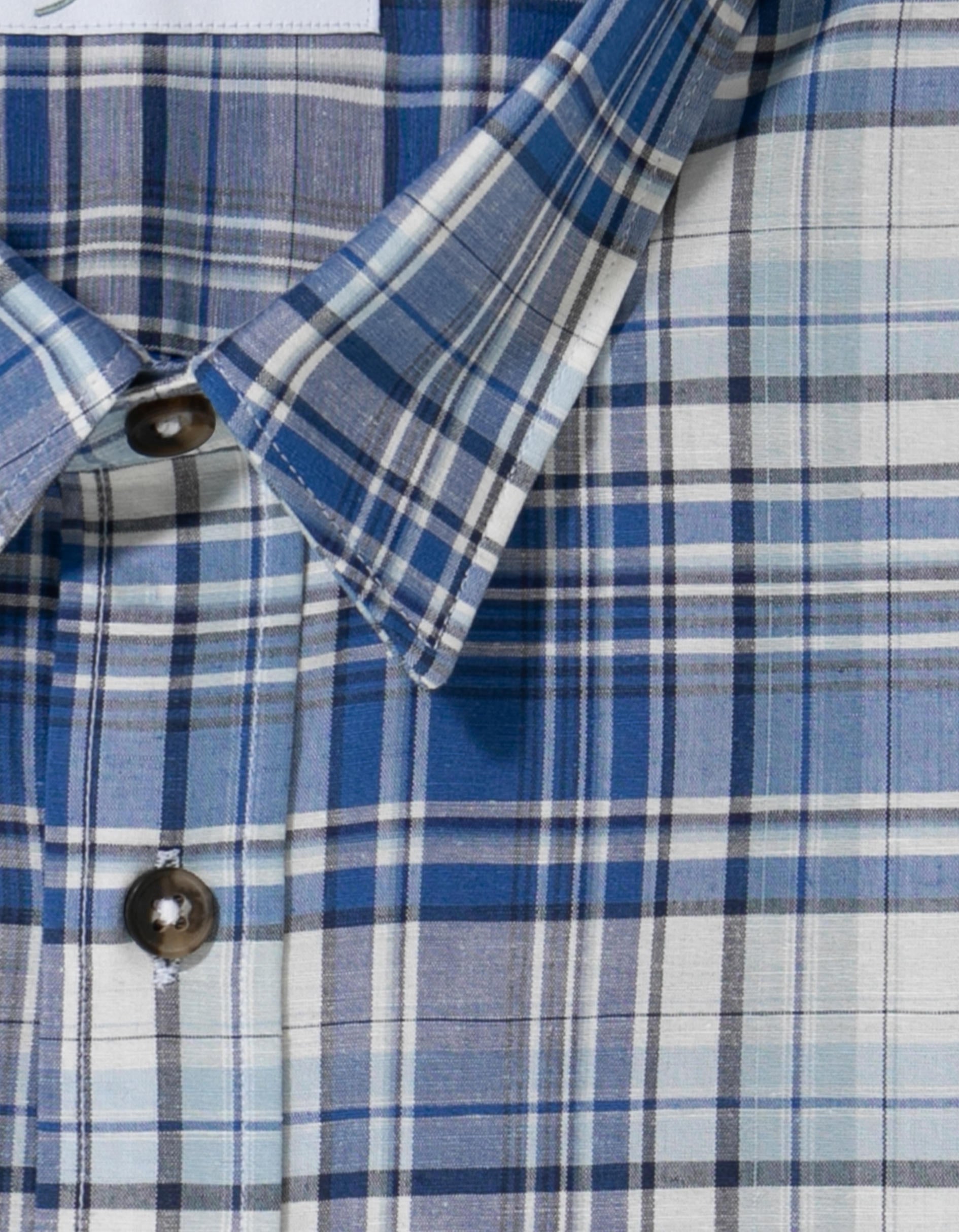 Anatole blue check shirt - Poplin - American Collar