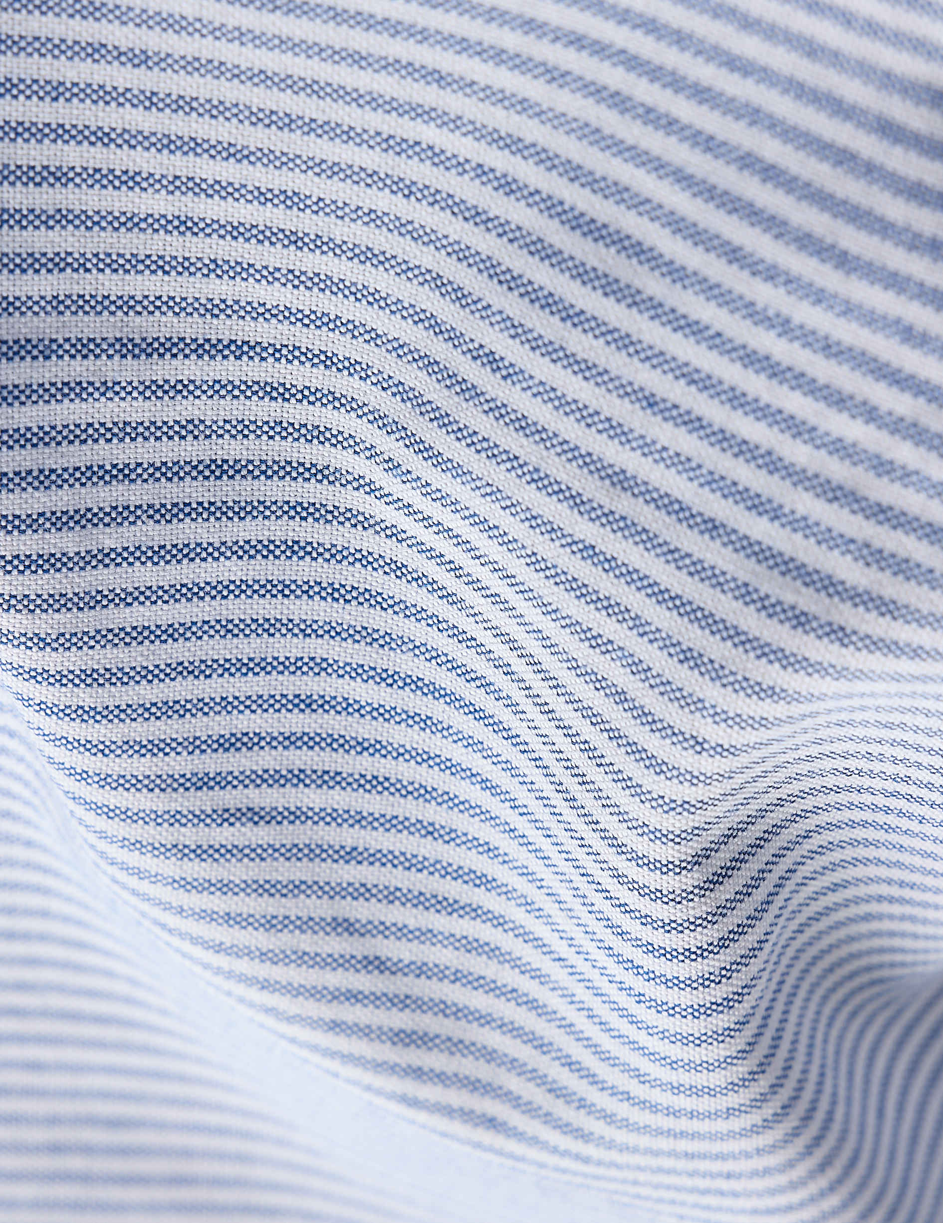 Blue striped Carl shirt - Oxford - Open straight Collar