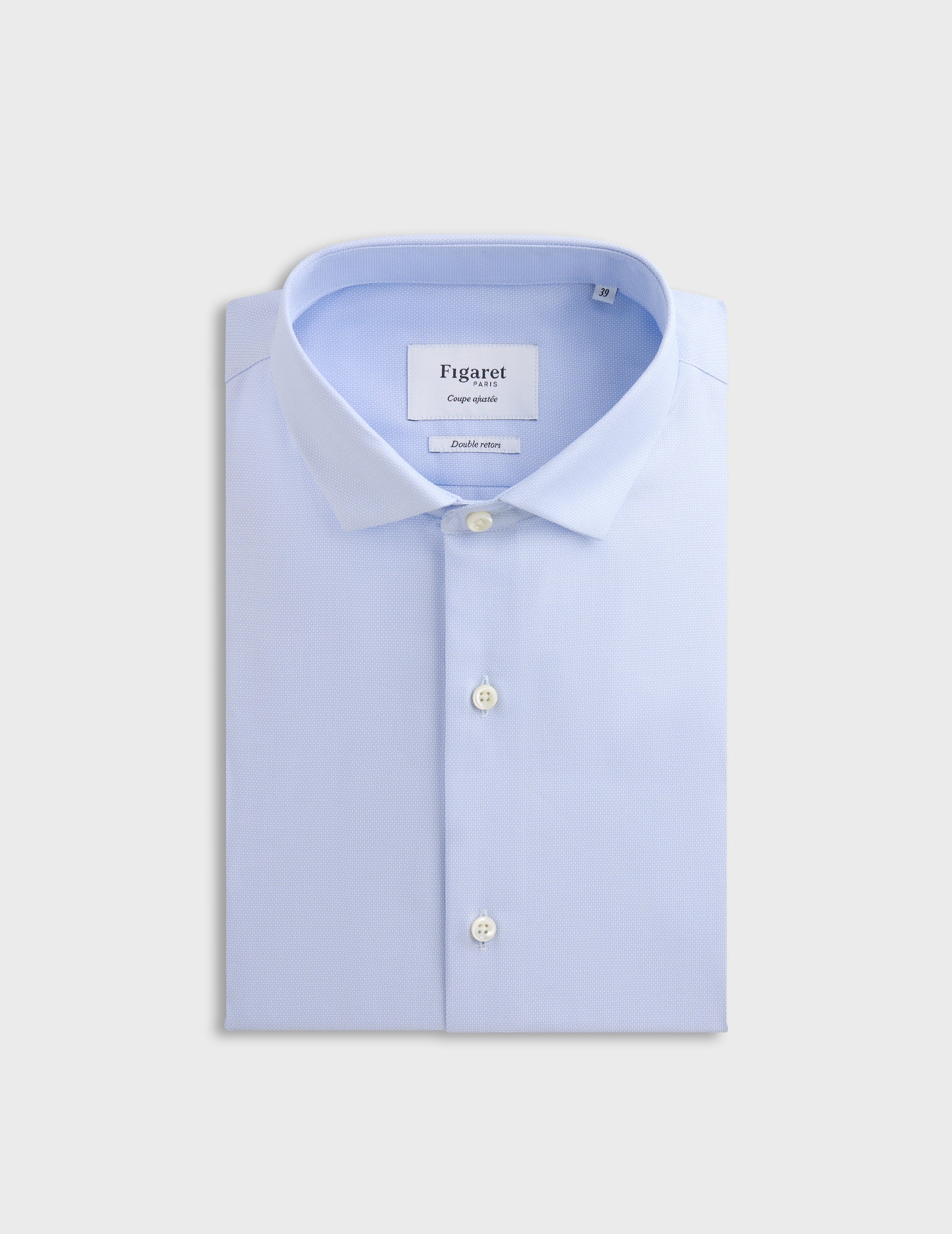 narrow collar dress shirt Mens shirt narrow collar, White