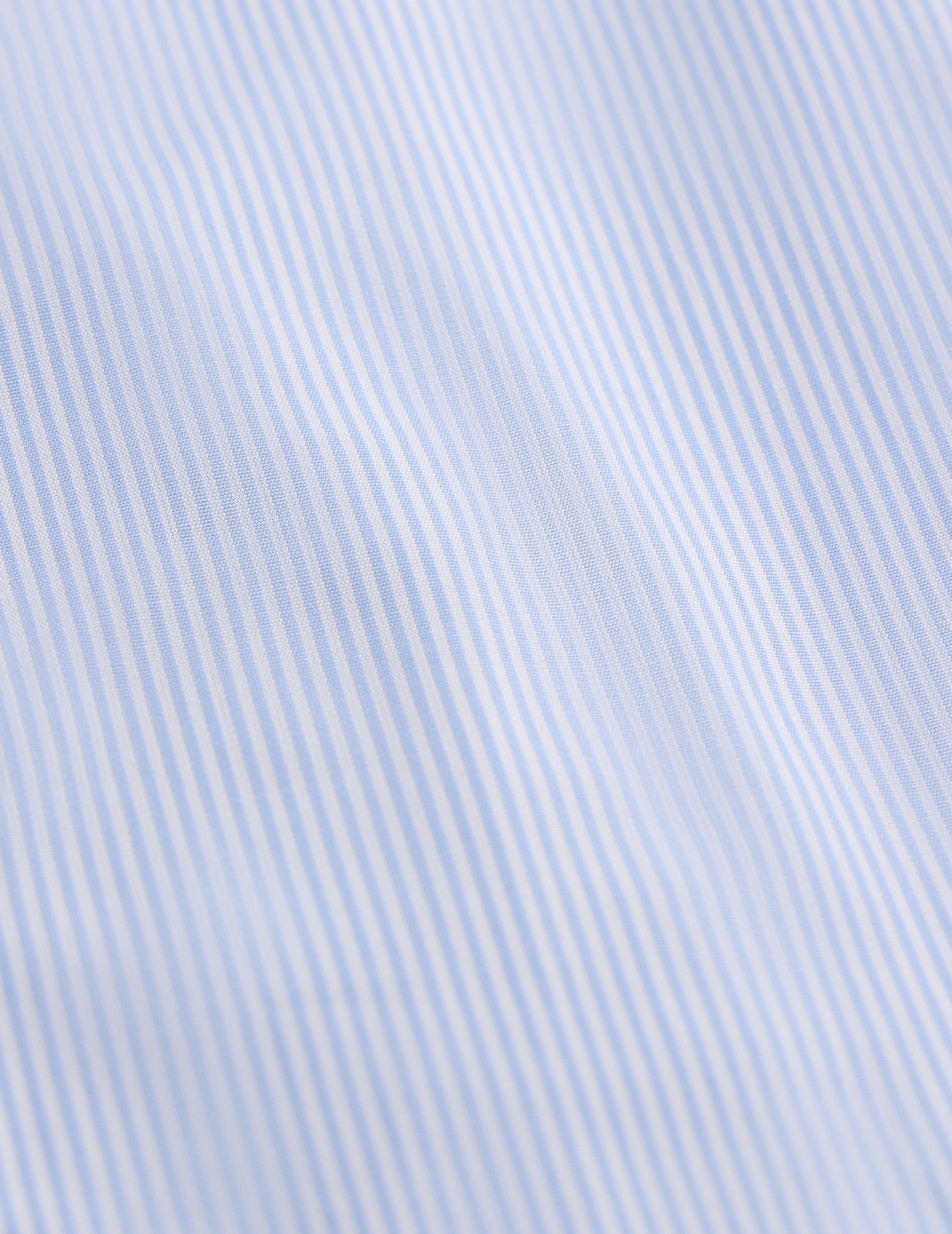 Fitted blue striped shirt - Poplin - Italian Collar
