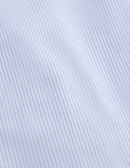 Fitted blue striped shirt