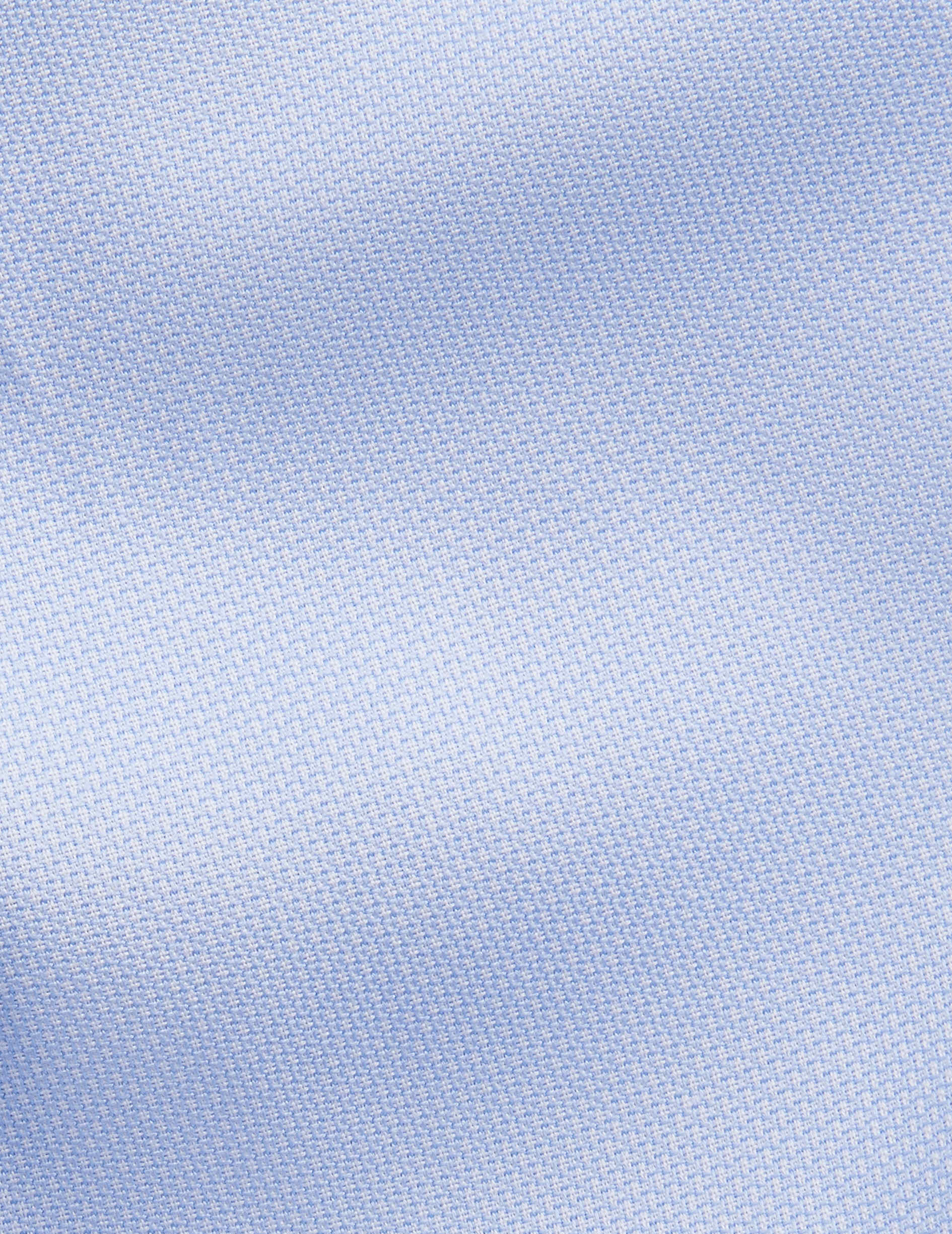 Semi-fitted blue shirt - Dobby - Italian Collar