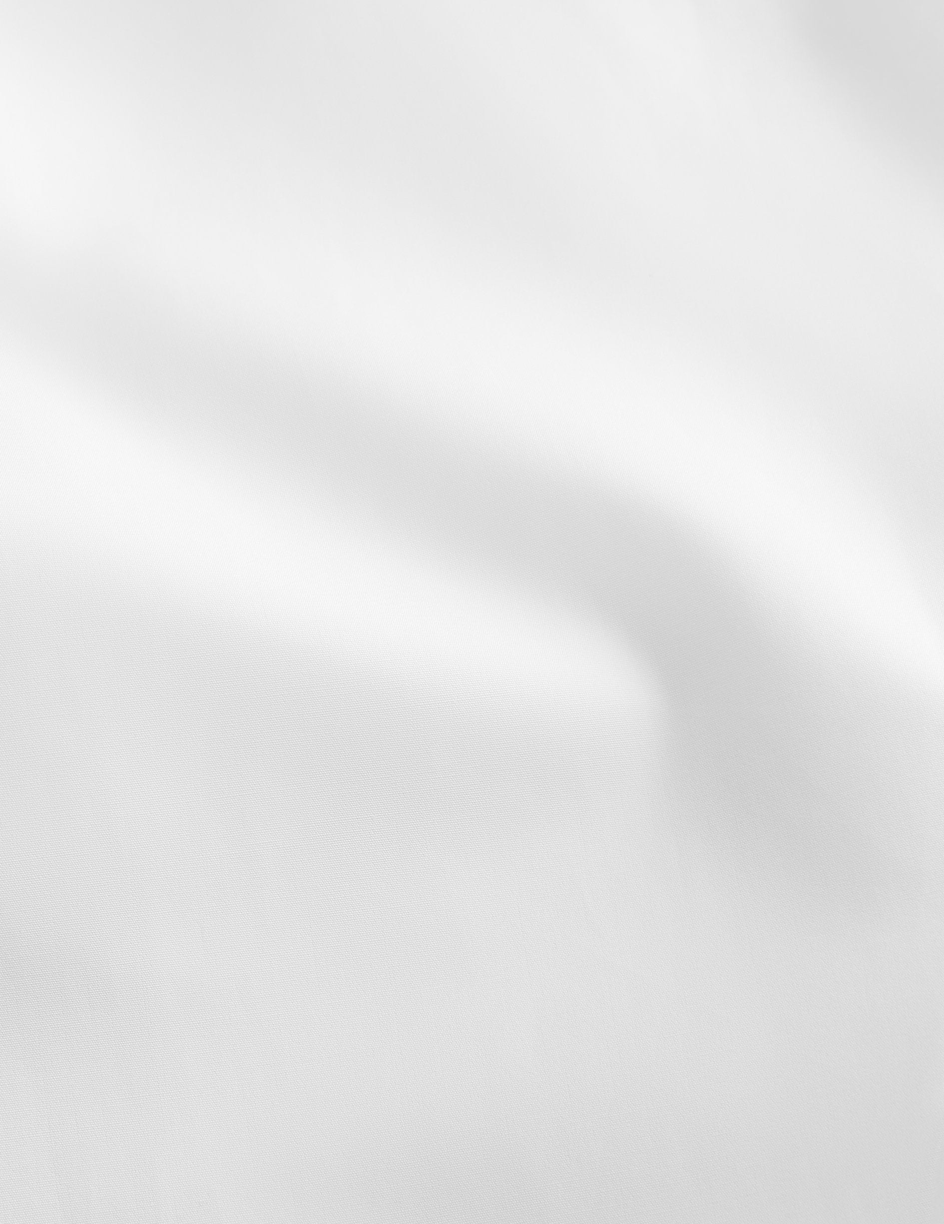 Hidden buttons placket White Carl Shirt - Poplin - Open straight Collar