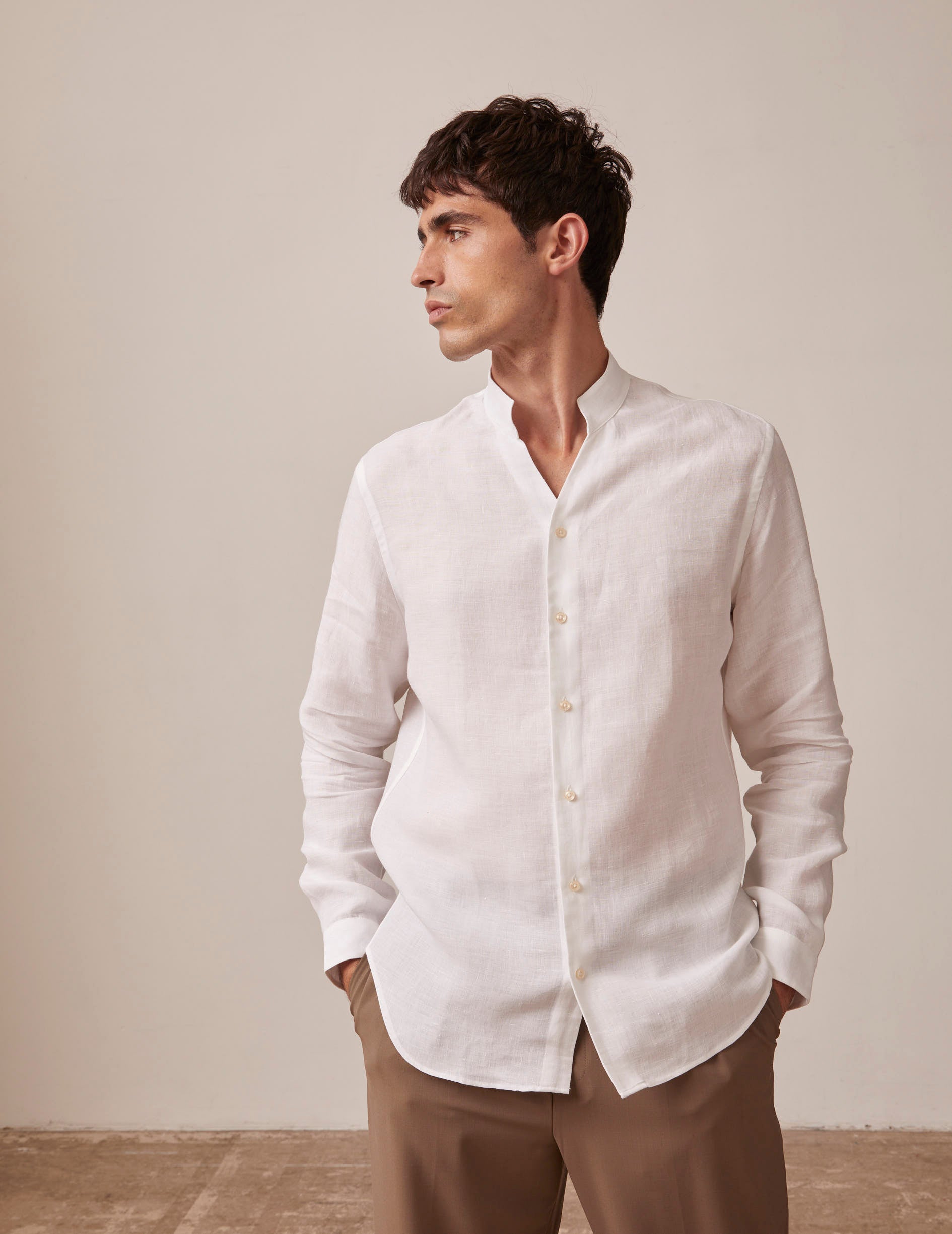 Carl White Linen Shirt Carl White Linen Shirt