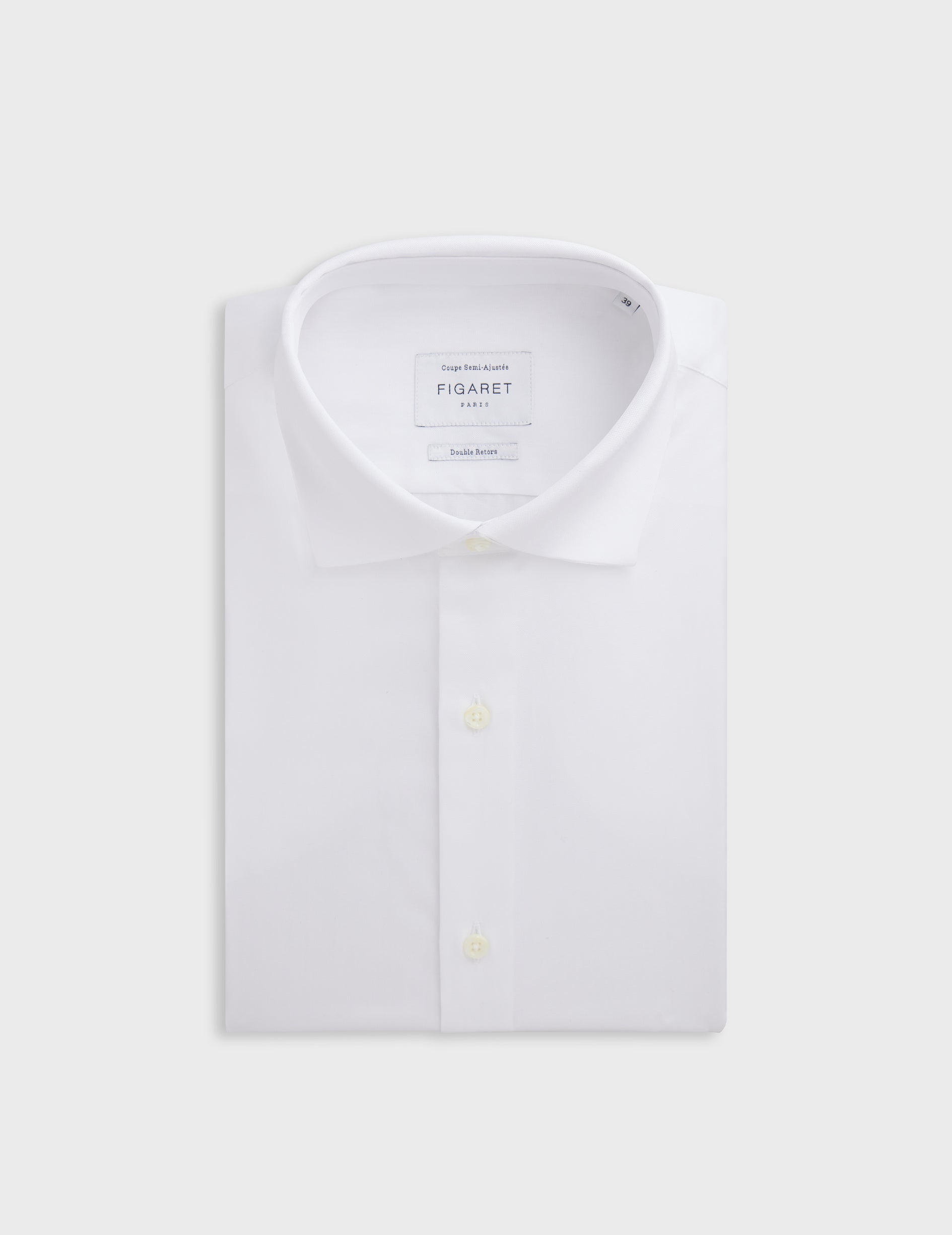 Semi-fitted white shirt - Pinpoint