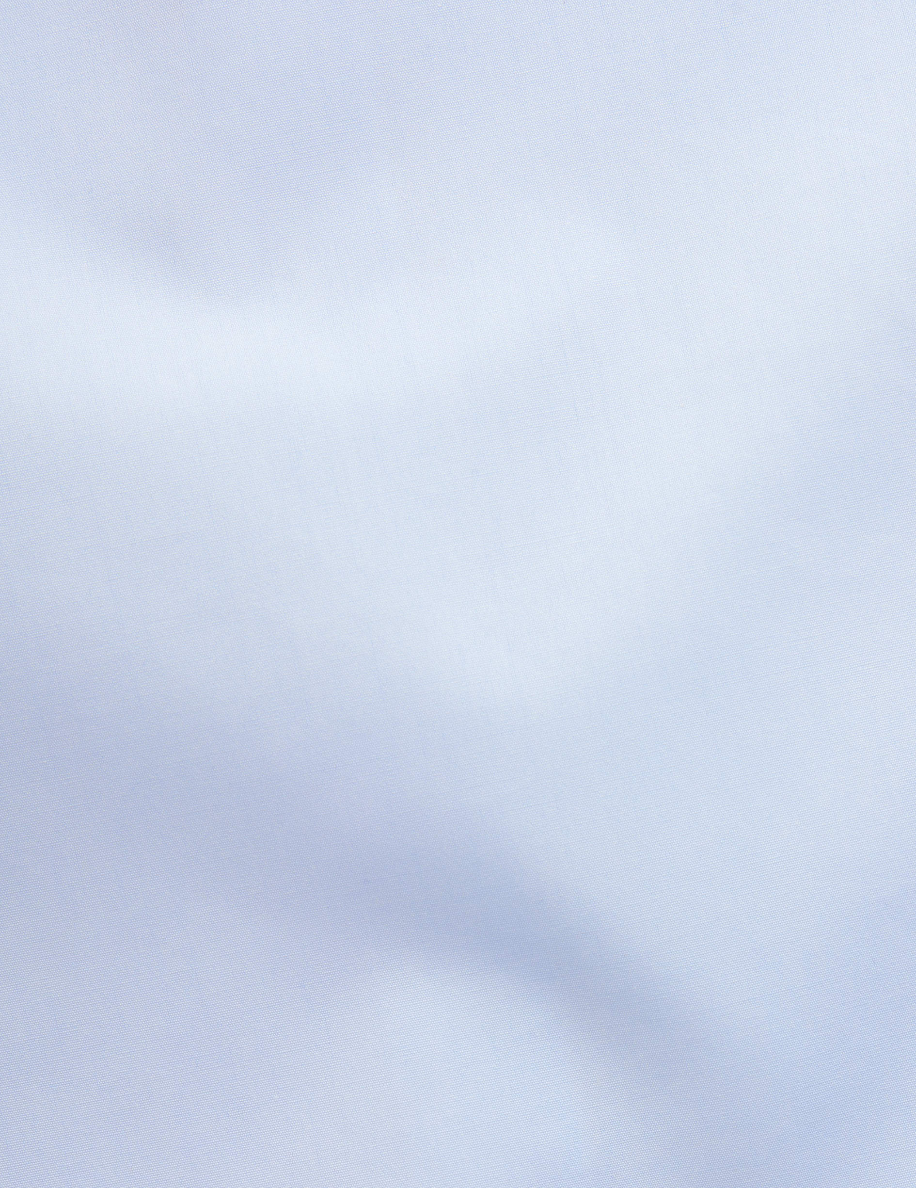 Blue Louison shirt with Hidden buttons placket - Poplin - Victorian Collar