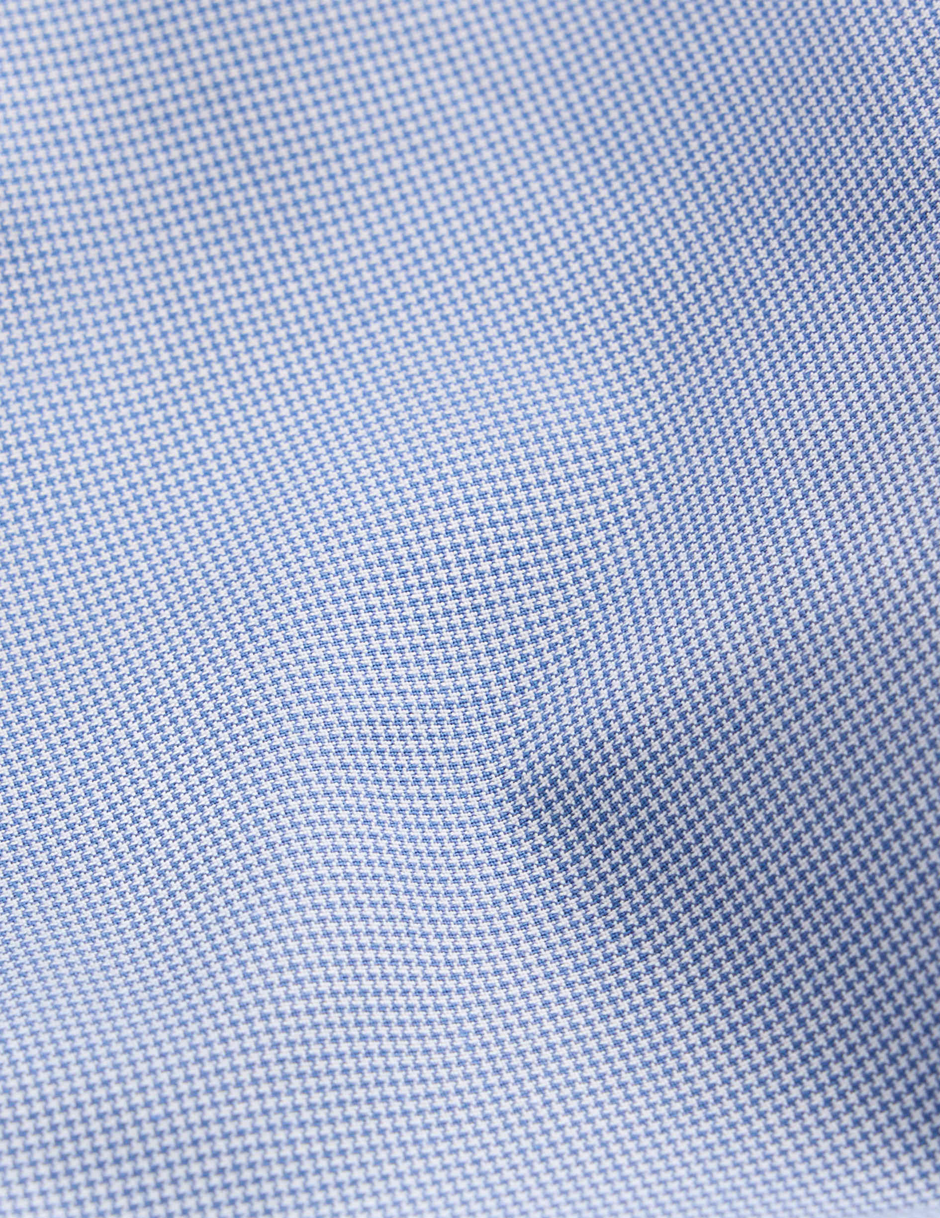 Semi-fitted blue shirt - Poplin - Figaret Collar