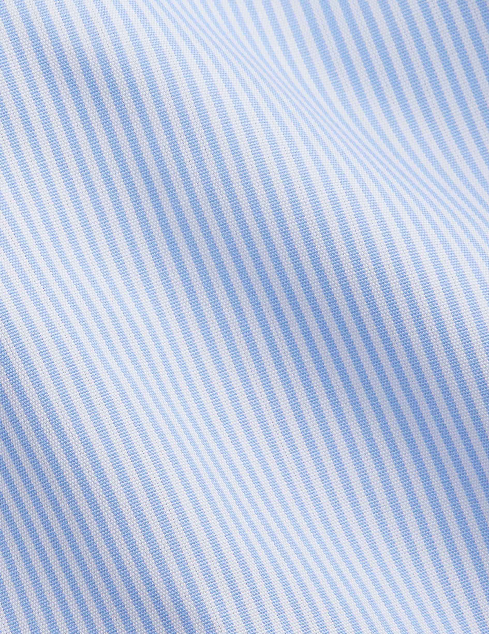 Classic blue striped shirt - Poplin - Italian Collar