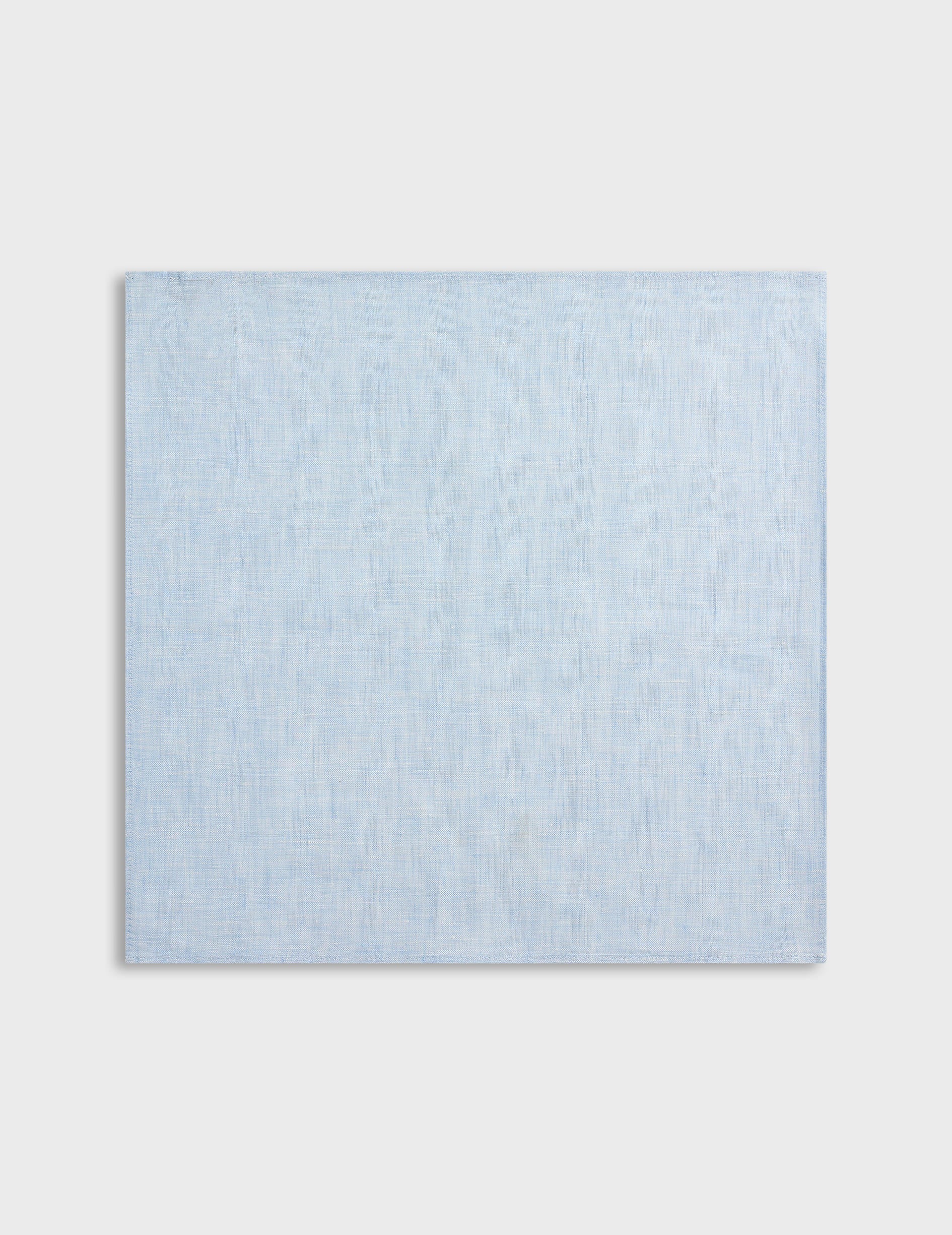 Blue linen pocket square