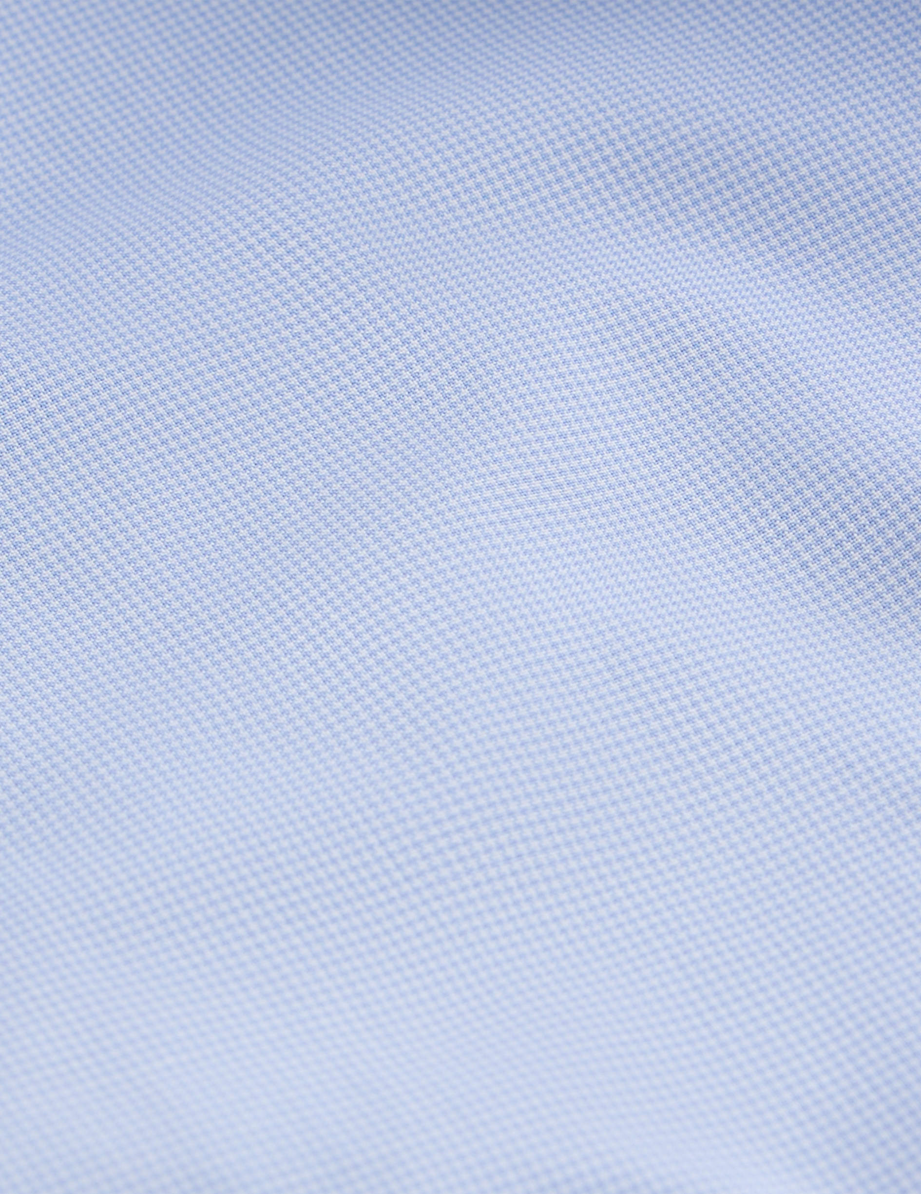 Fitted blue shirt - Poplin - Figaret Collar