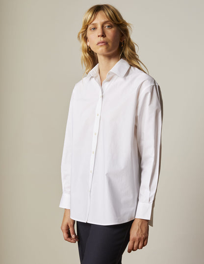 white Oversized Delina shirt