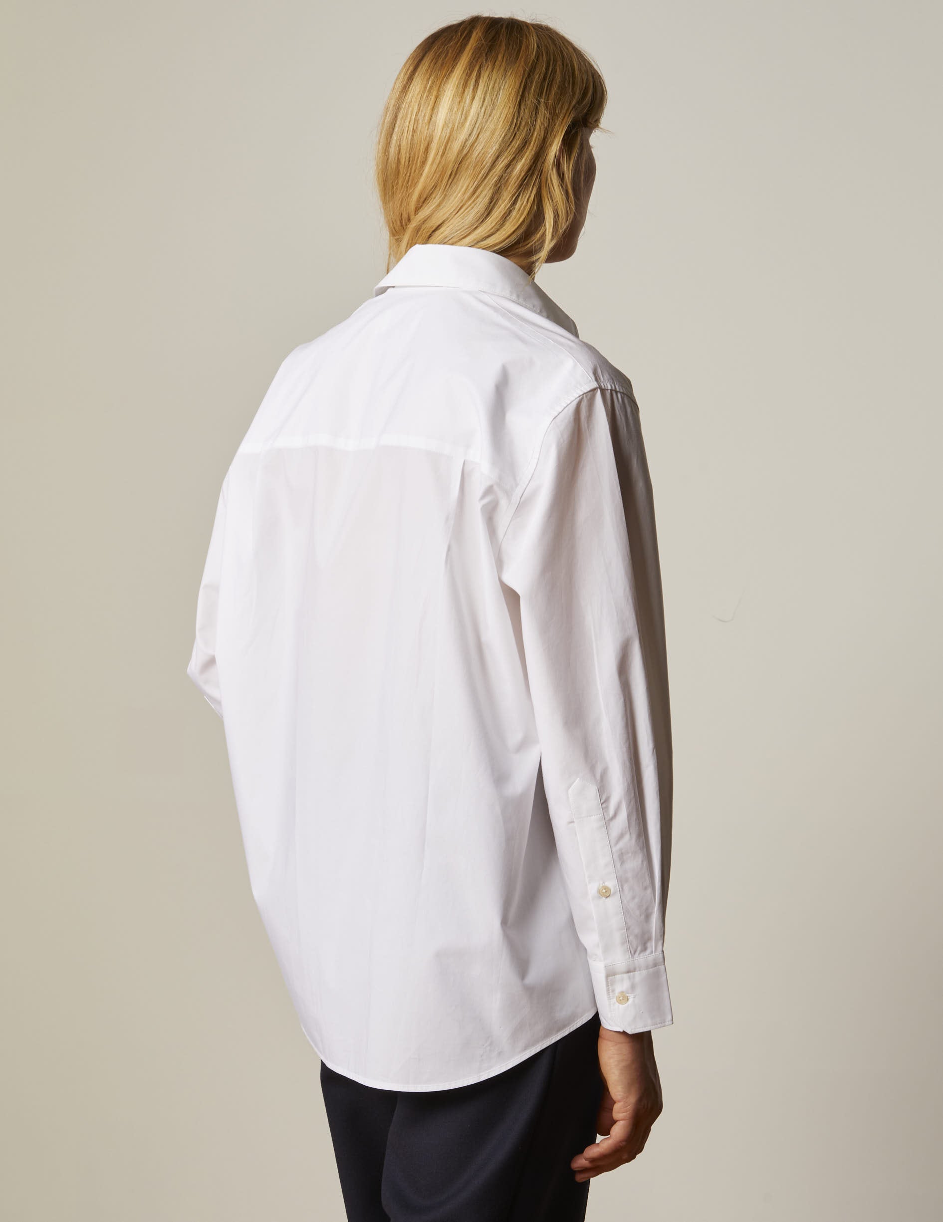 white Oversized Delina shirt - Poplin