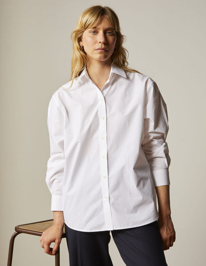 white Oversized Delina shirt