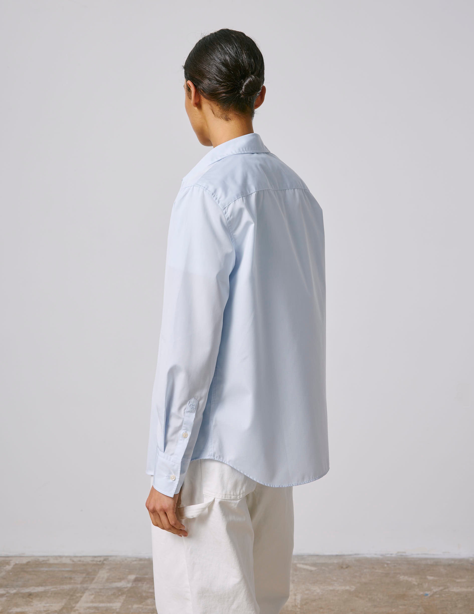 Blue easy-iron Marion shirt - Poplin - Easy-iron