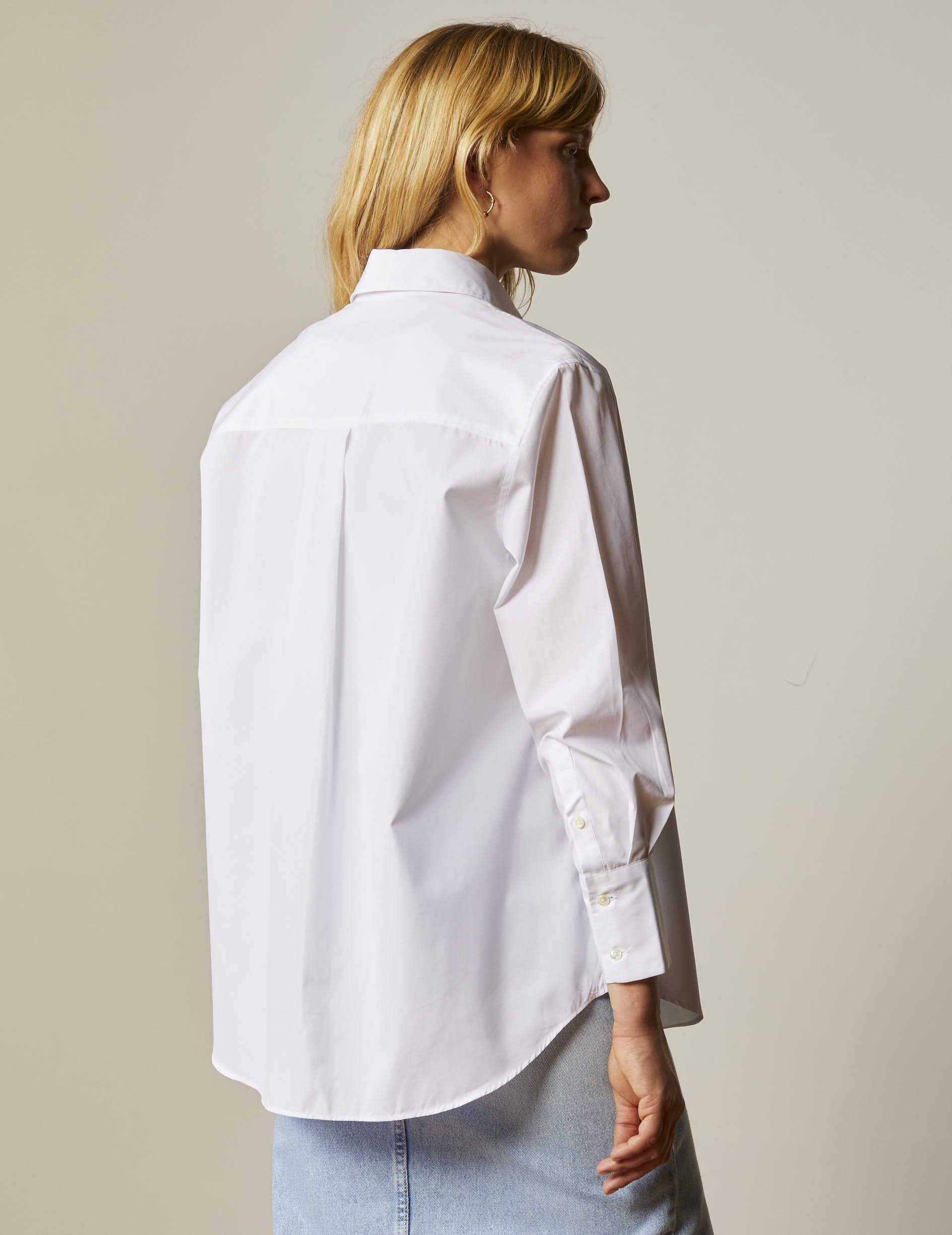 white Oversized Mathilde shirt - Poplin