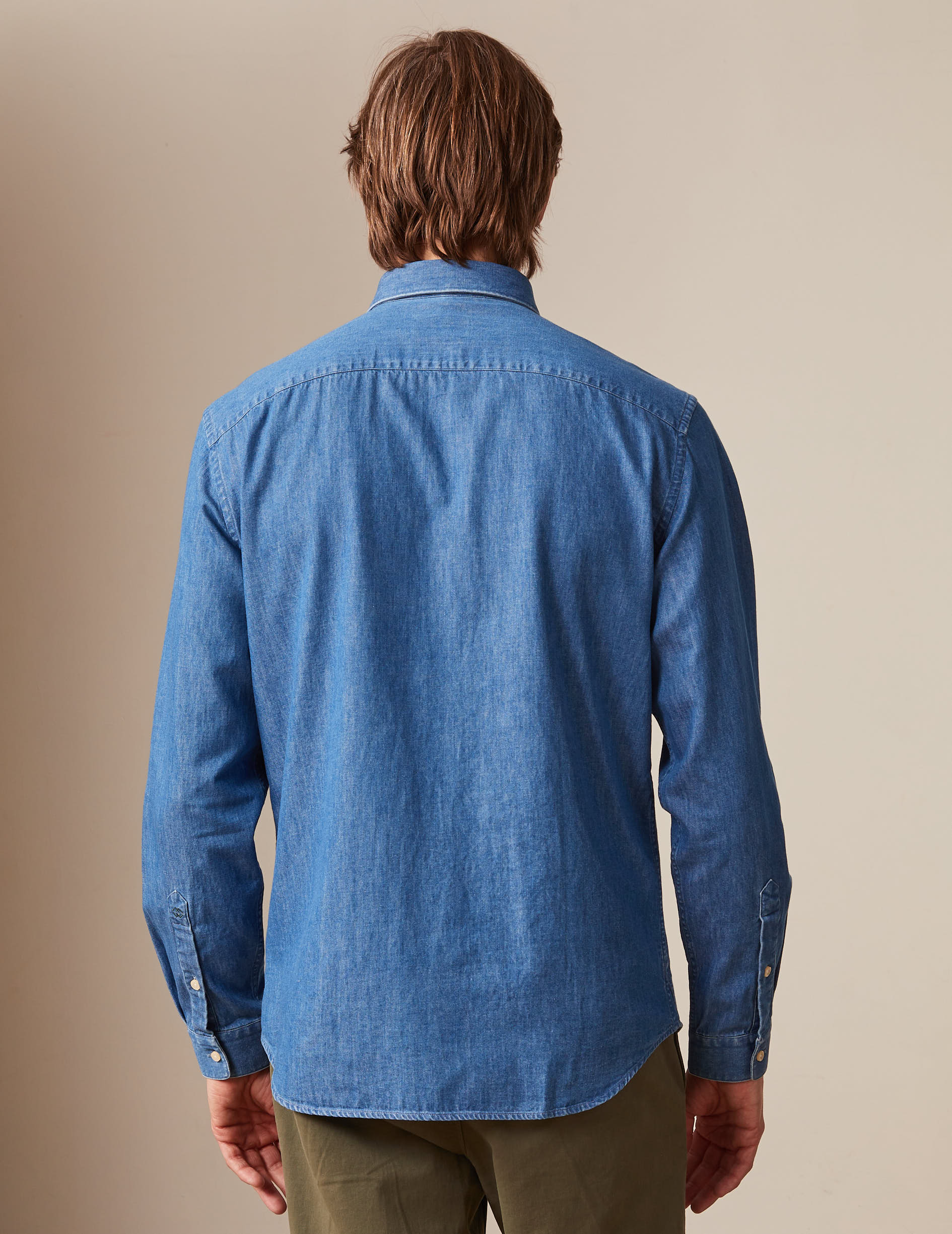 blue denim Gabriel shirt - Denim - American Collar