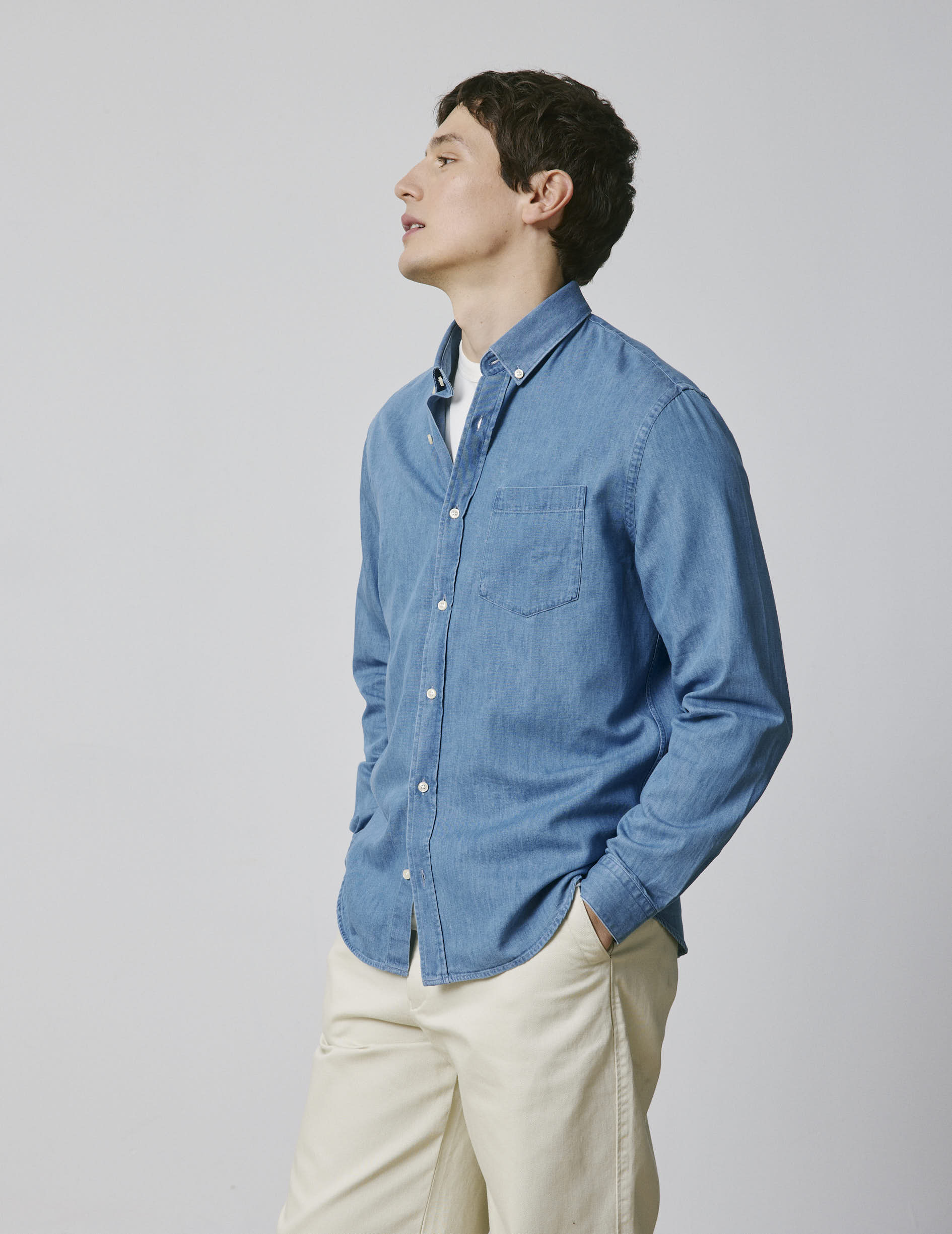 Gabriel blue denim shirt - Denim - American Collar