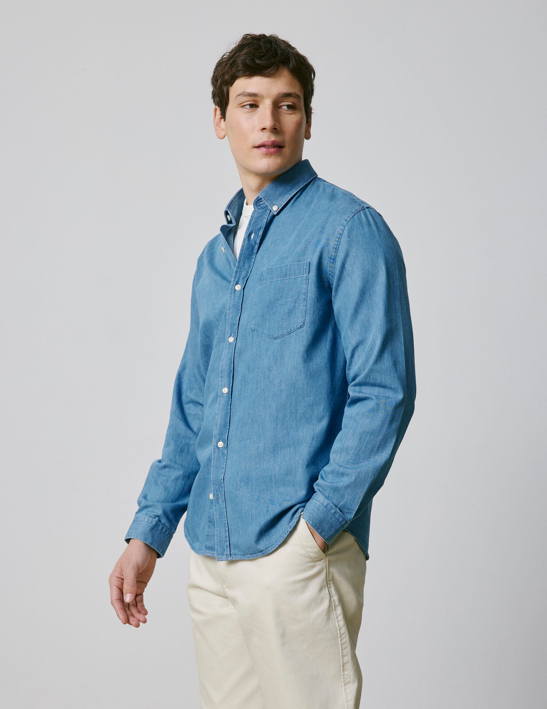 Gabriel blue denim shirt - Denim - American Collar