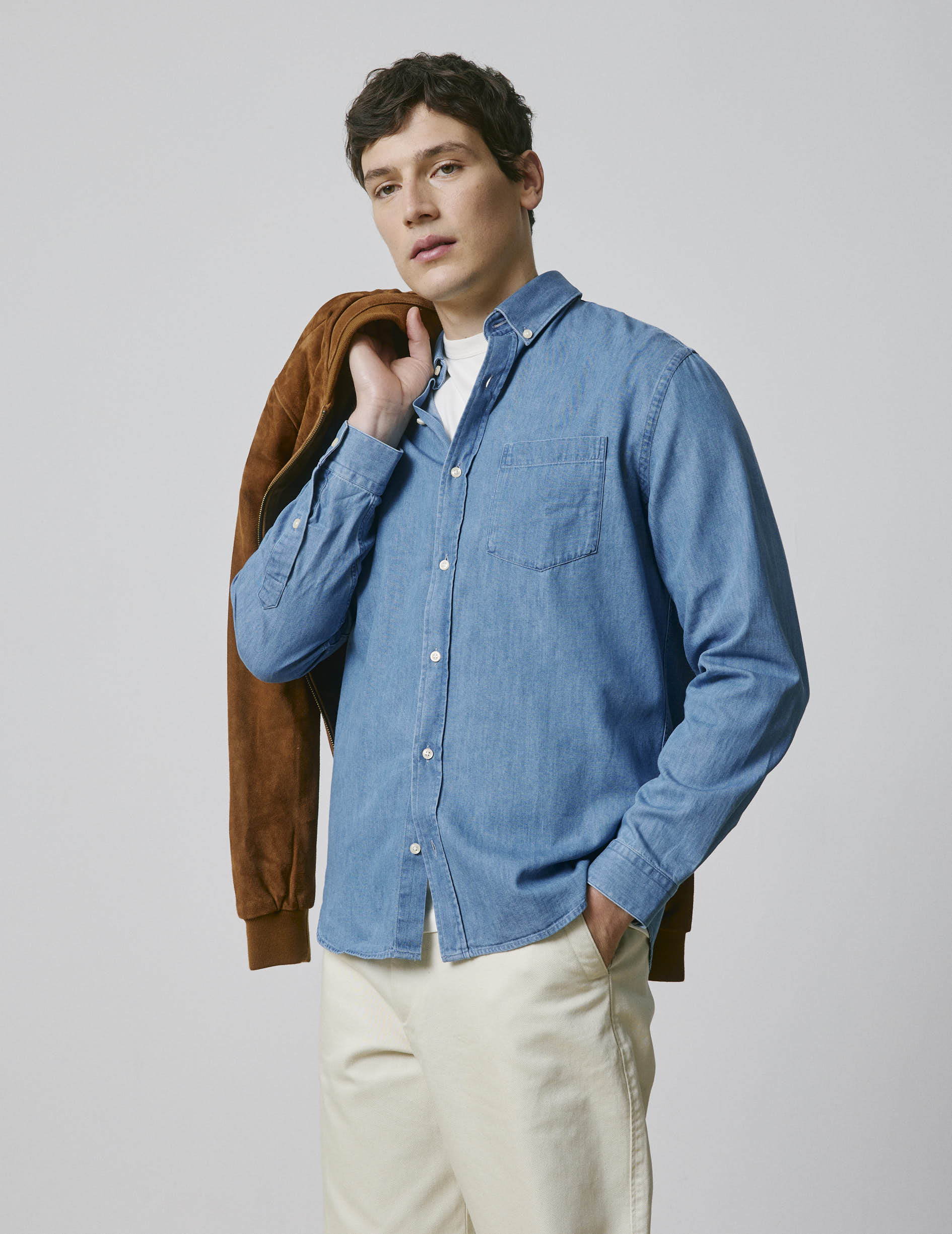 Gabriel blue denim shirt - Denim - American Collar
