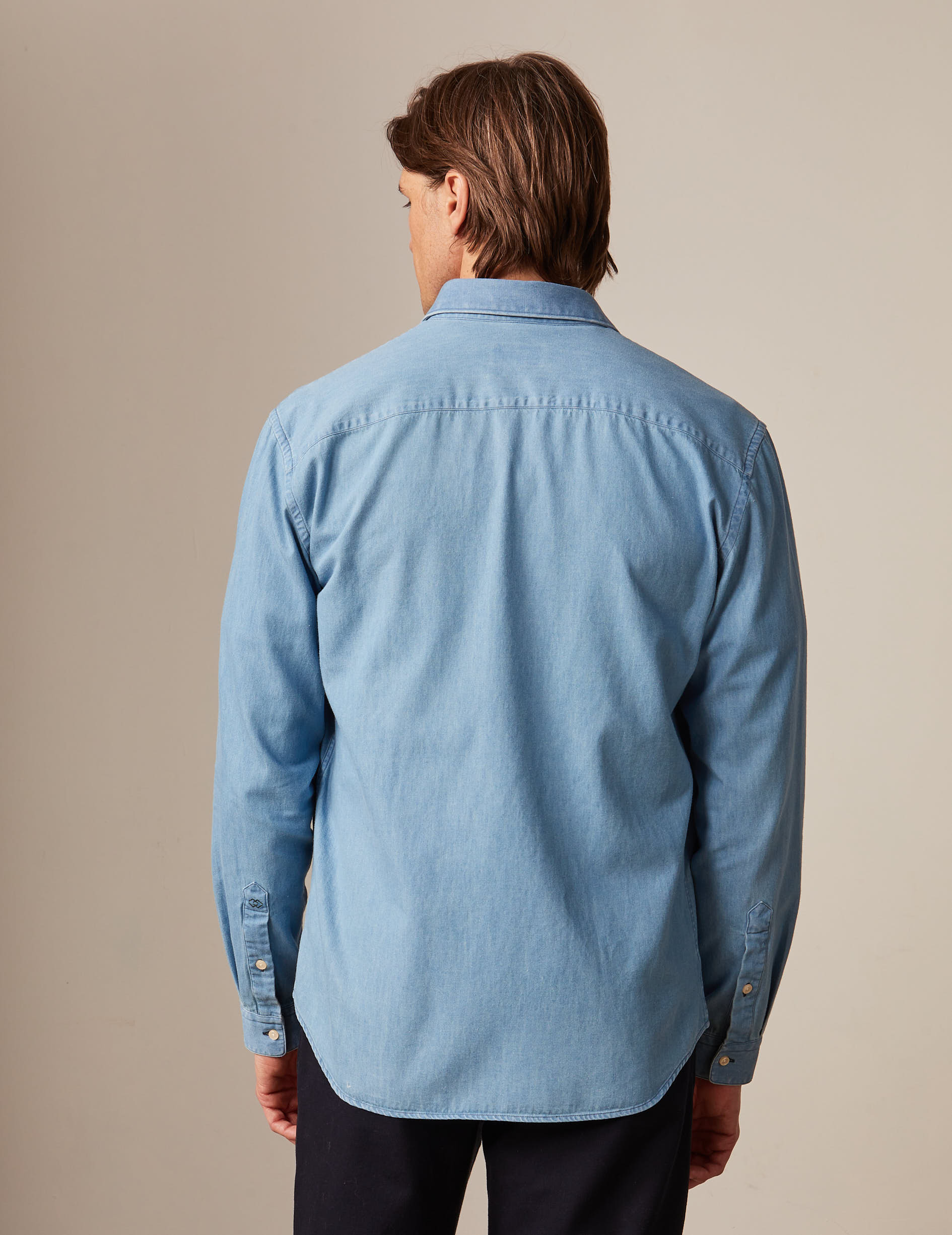 blue denim Gabriel shirt - Denim - American Collar