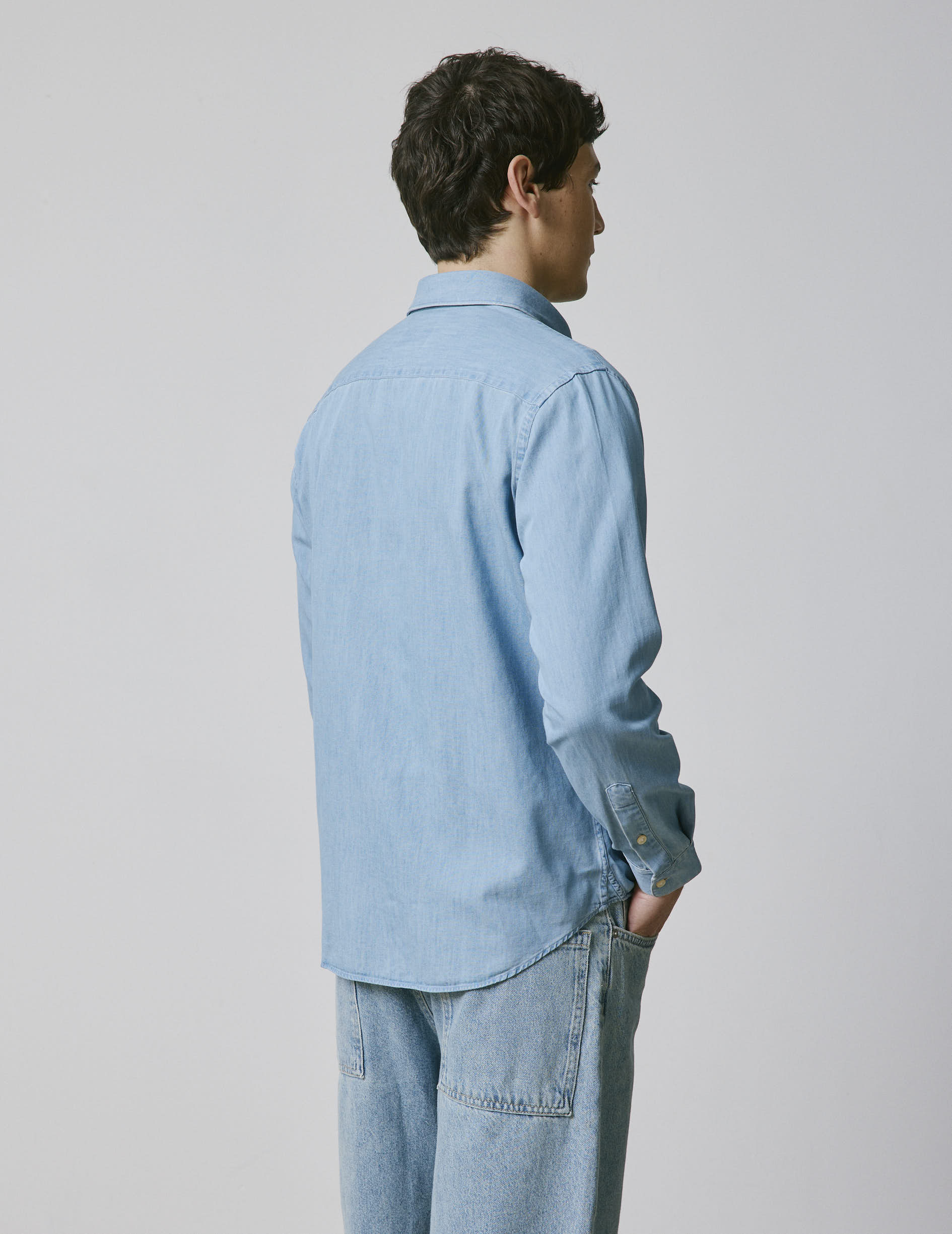 Gabriel blue denim shirt - Denim - American Collar