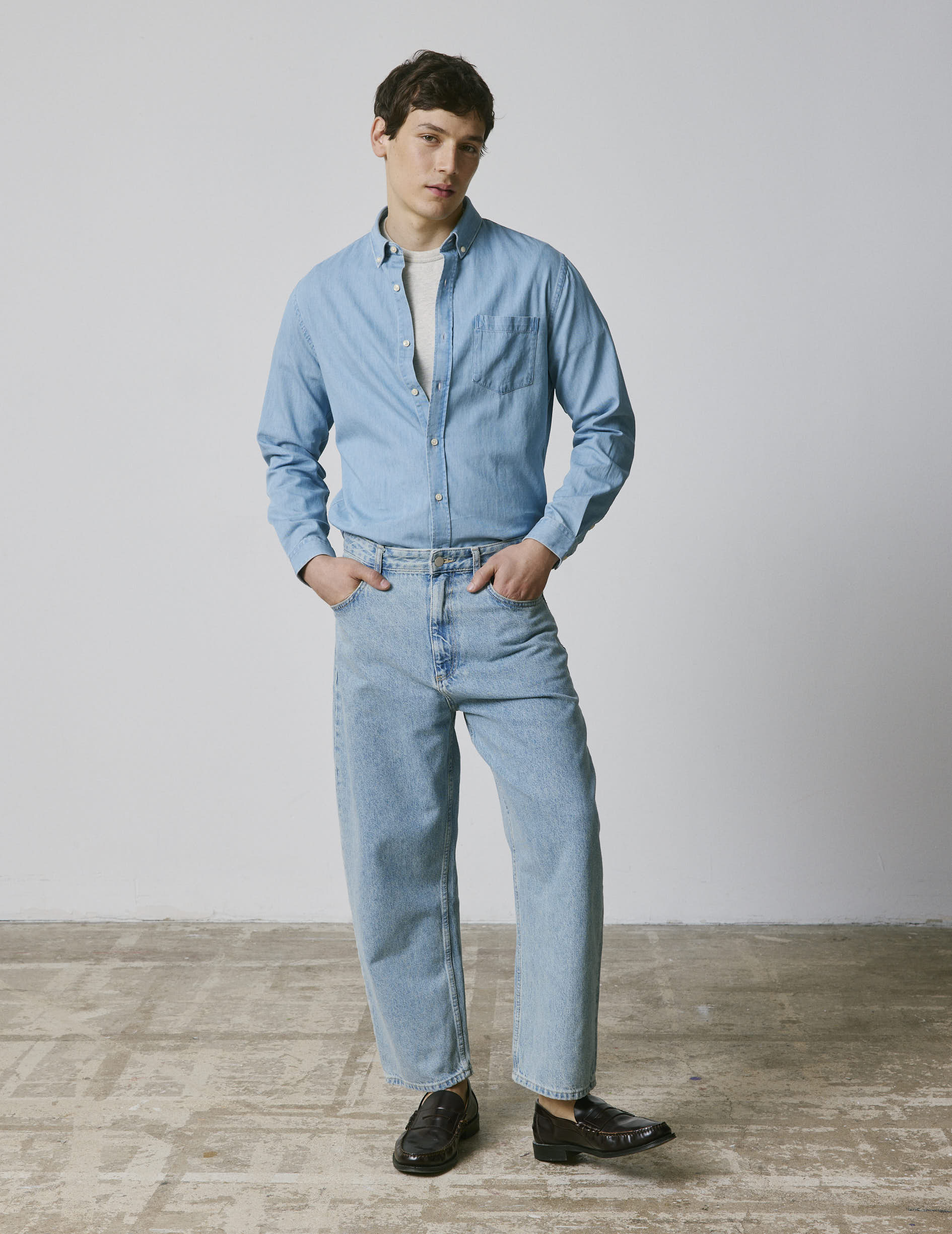 Gabriel blue denim shirt - Denim - American Collar