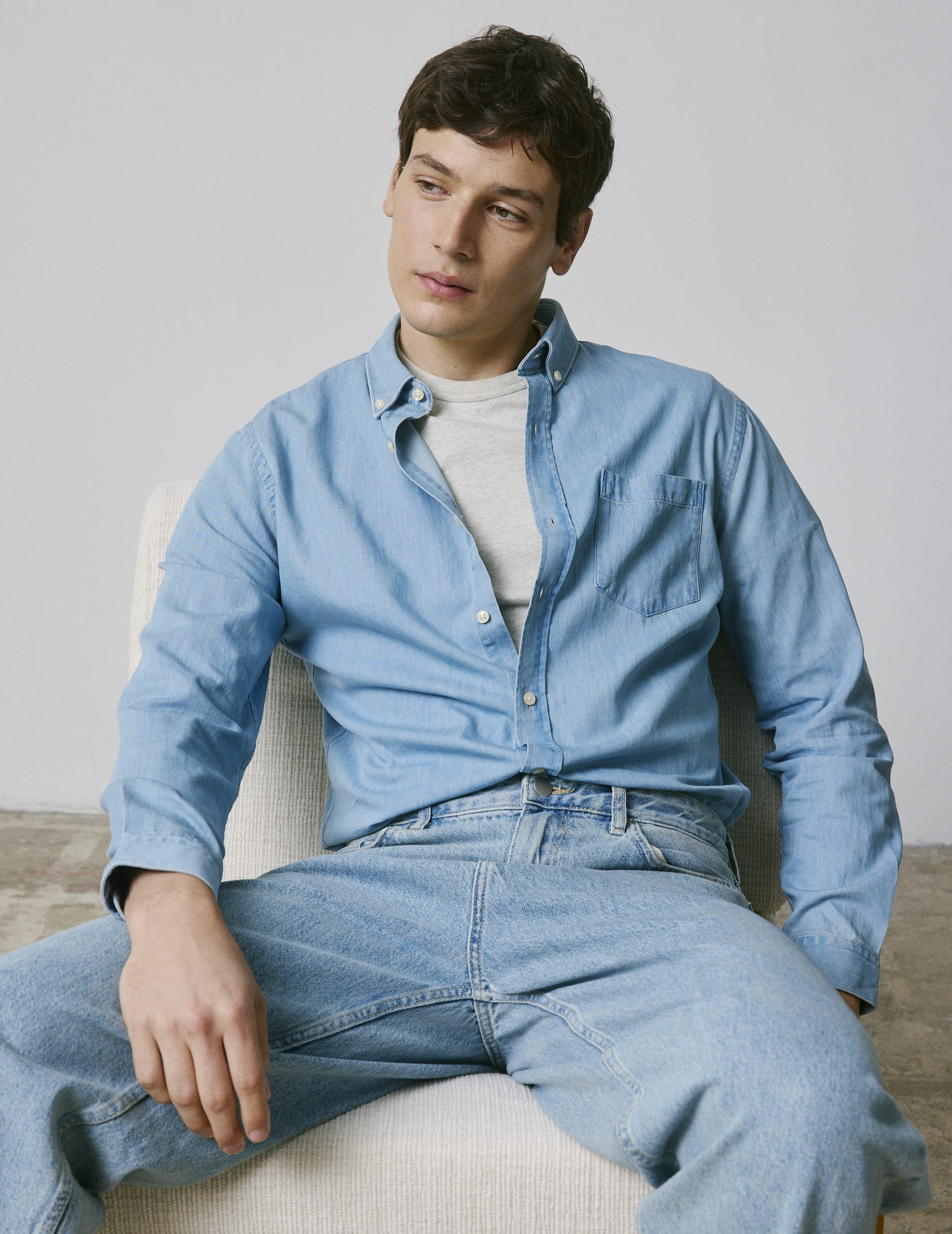 Gabriel blue denim shirt - Denim - American Collar