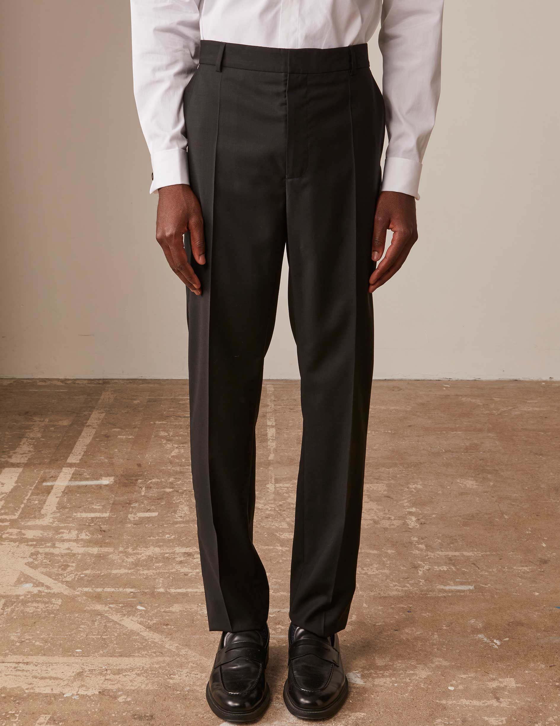 Black German tuxedo pants