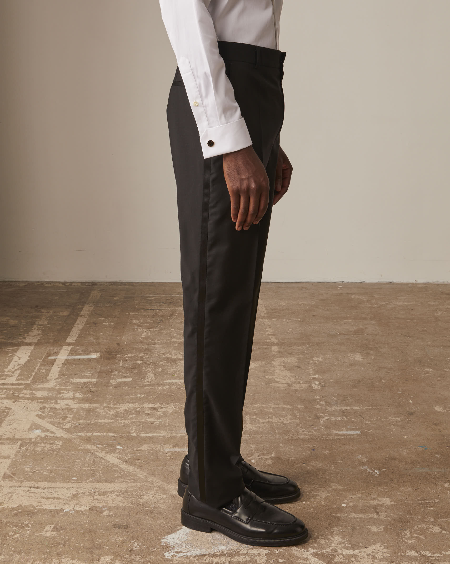 Black German tuxedo pants