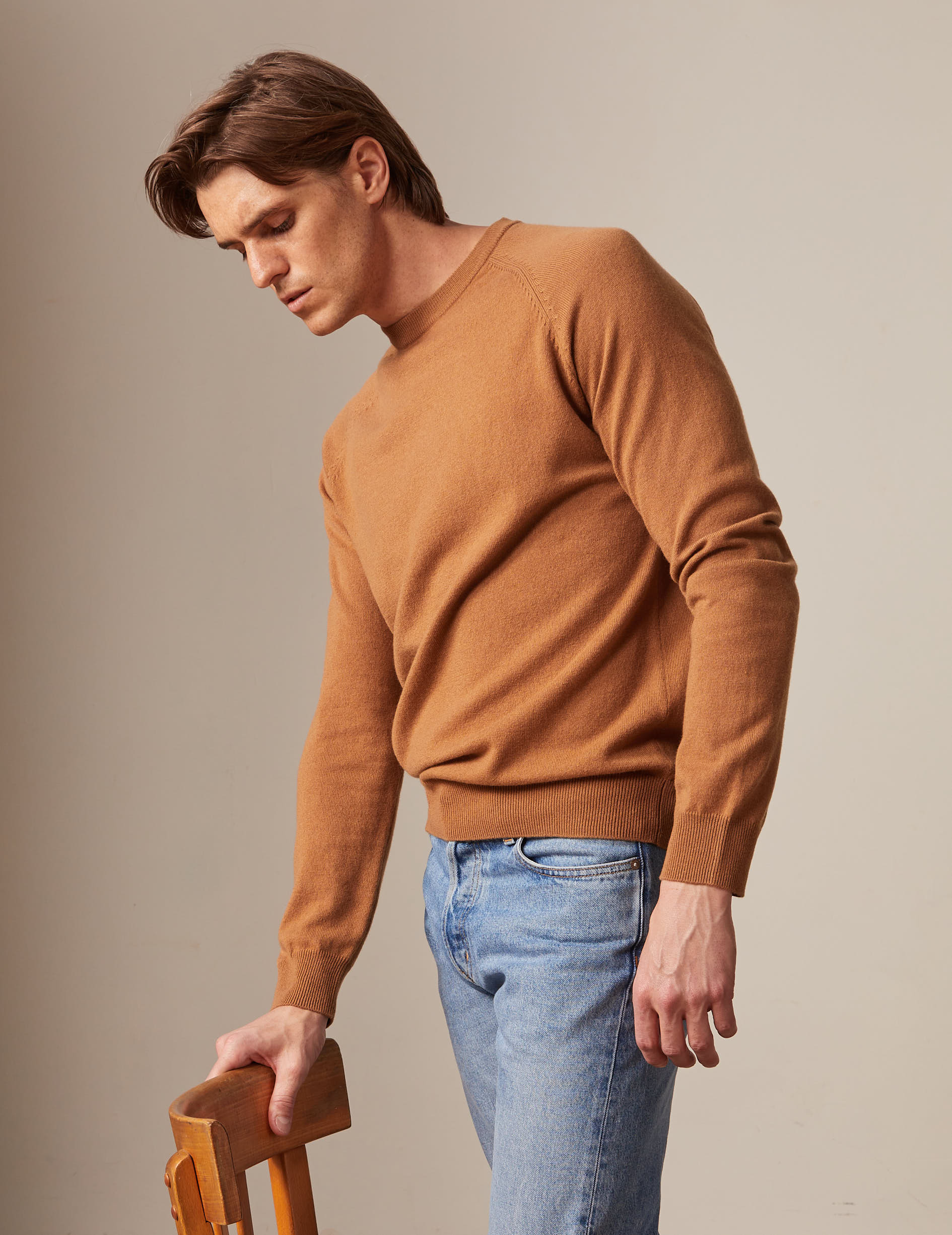 Camel wool and cashmere Emile jumper