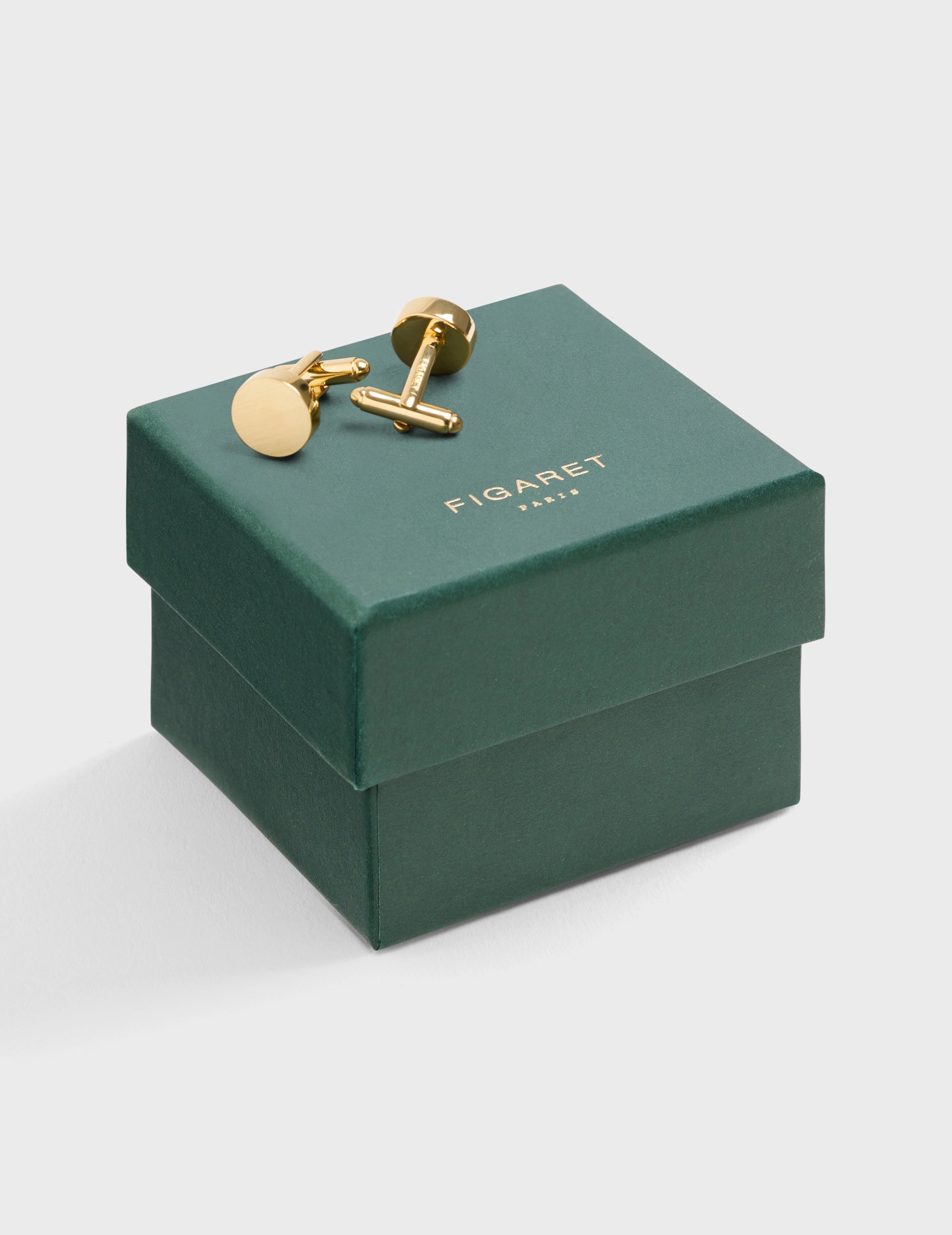 Brushed gold cufflinks