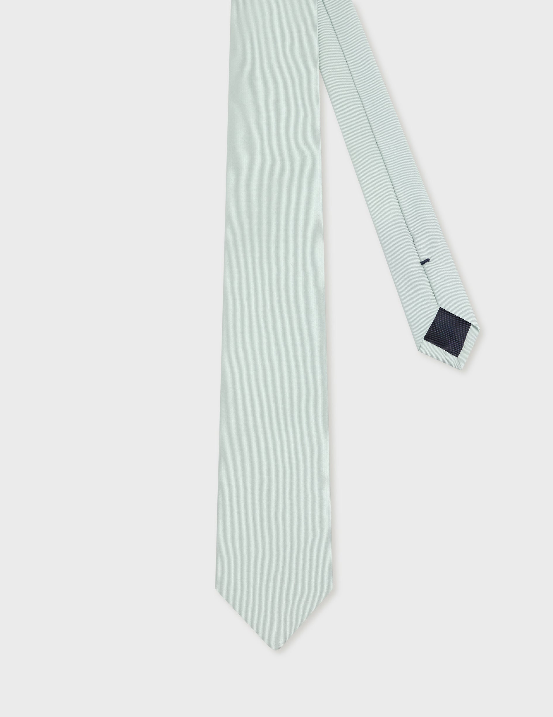 Sage silk twill tie