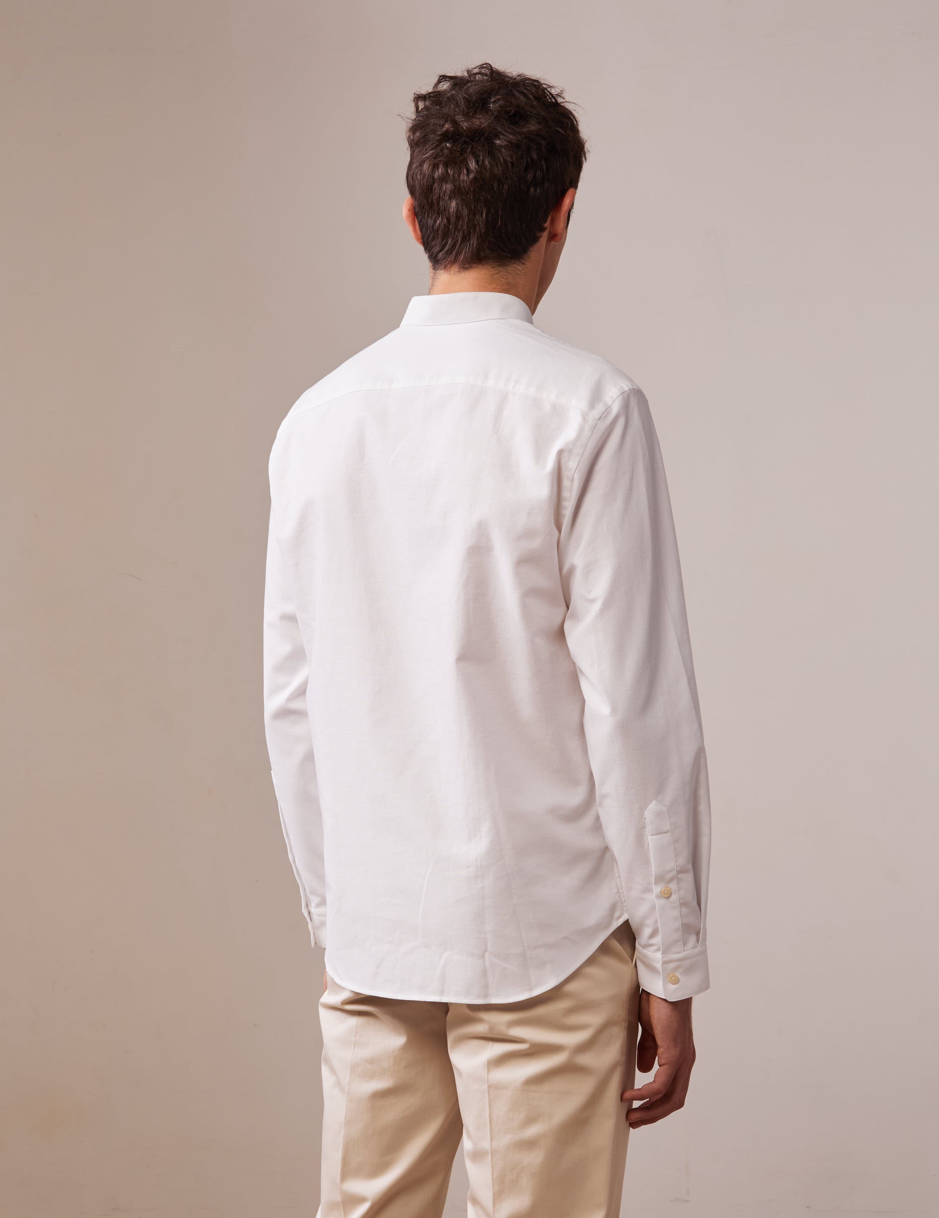 White Herwin shirt - Oxford - Officer Collar