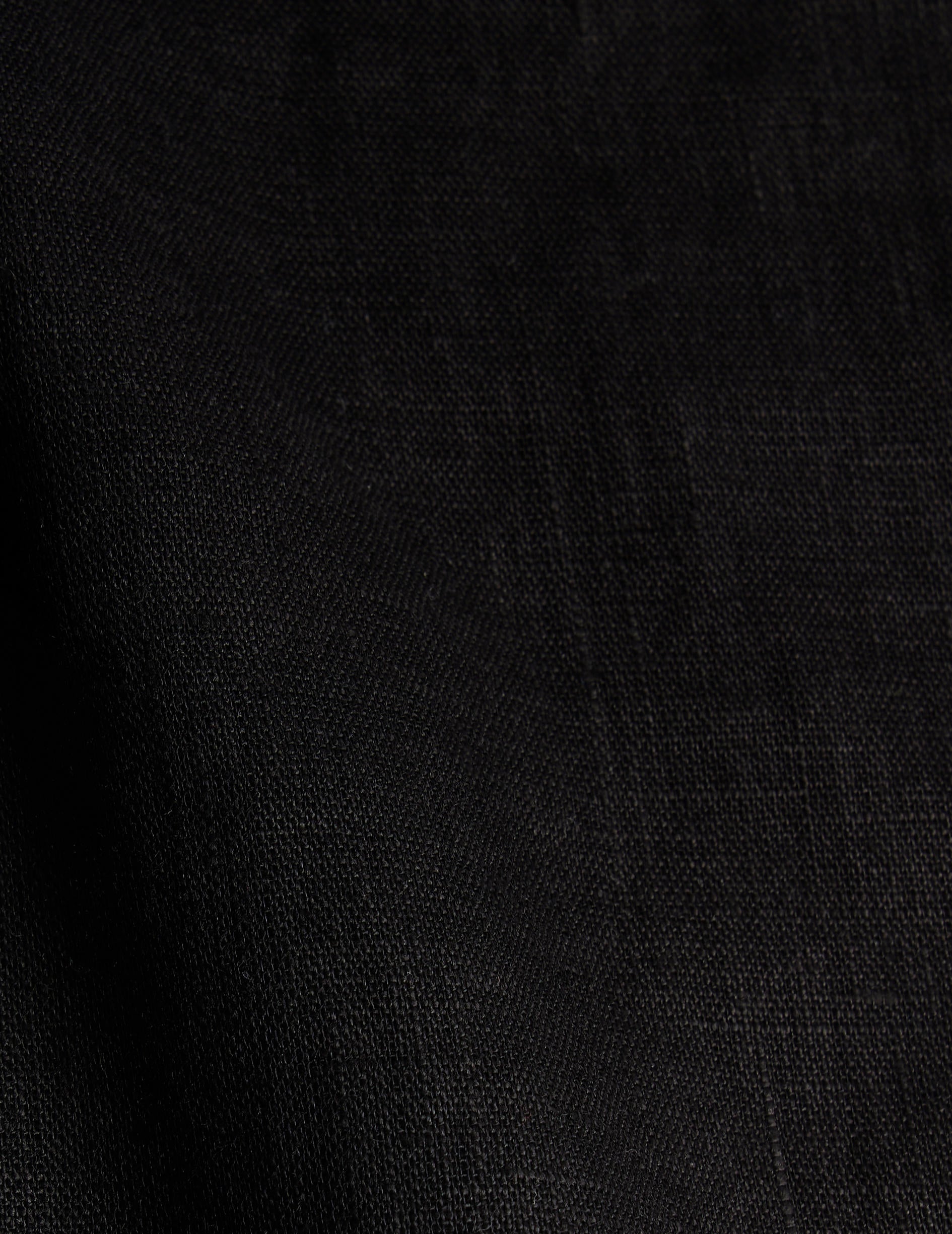 Hilario shirt in black linen - Linen - Officer Collar