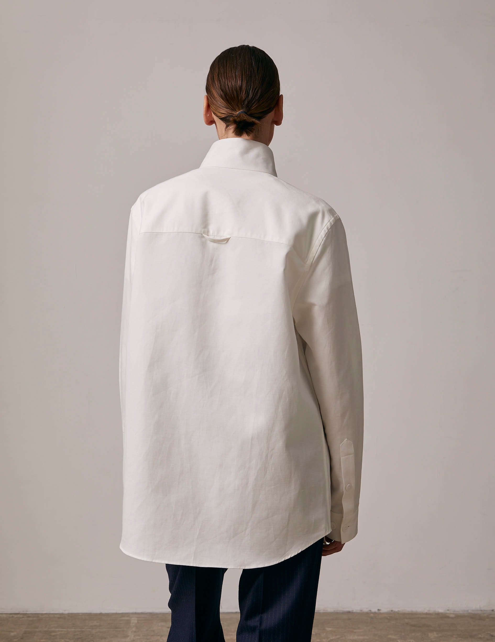 White Montmartre shirt - Linen - Right amount Collar