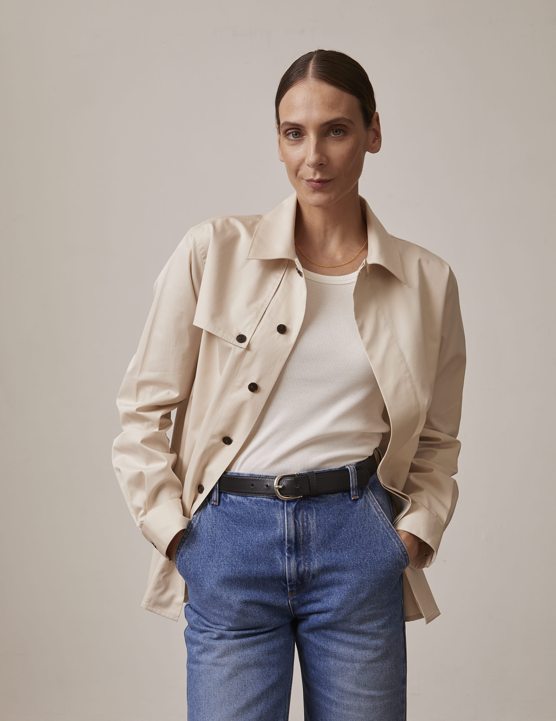 ecru Saint-Germain shirt - Twill - Shirt Collar