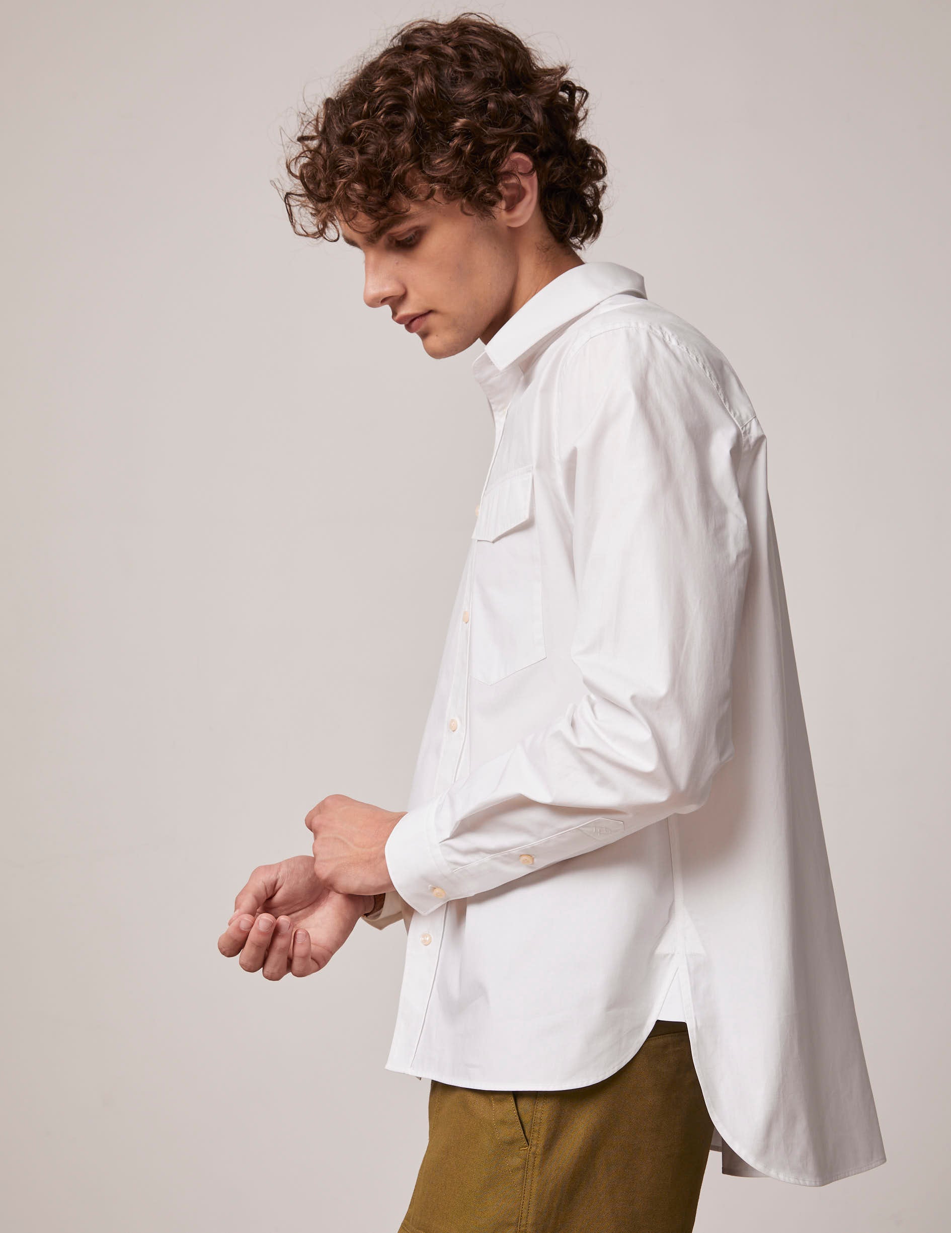 White Marais shirt - Poplin - French Collar