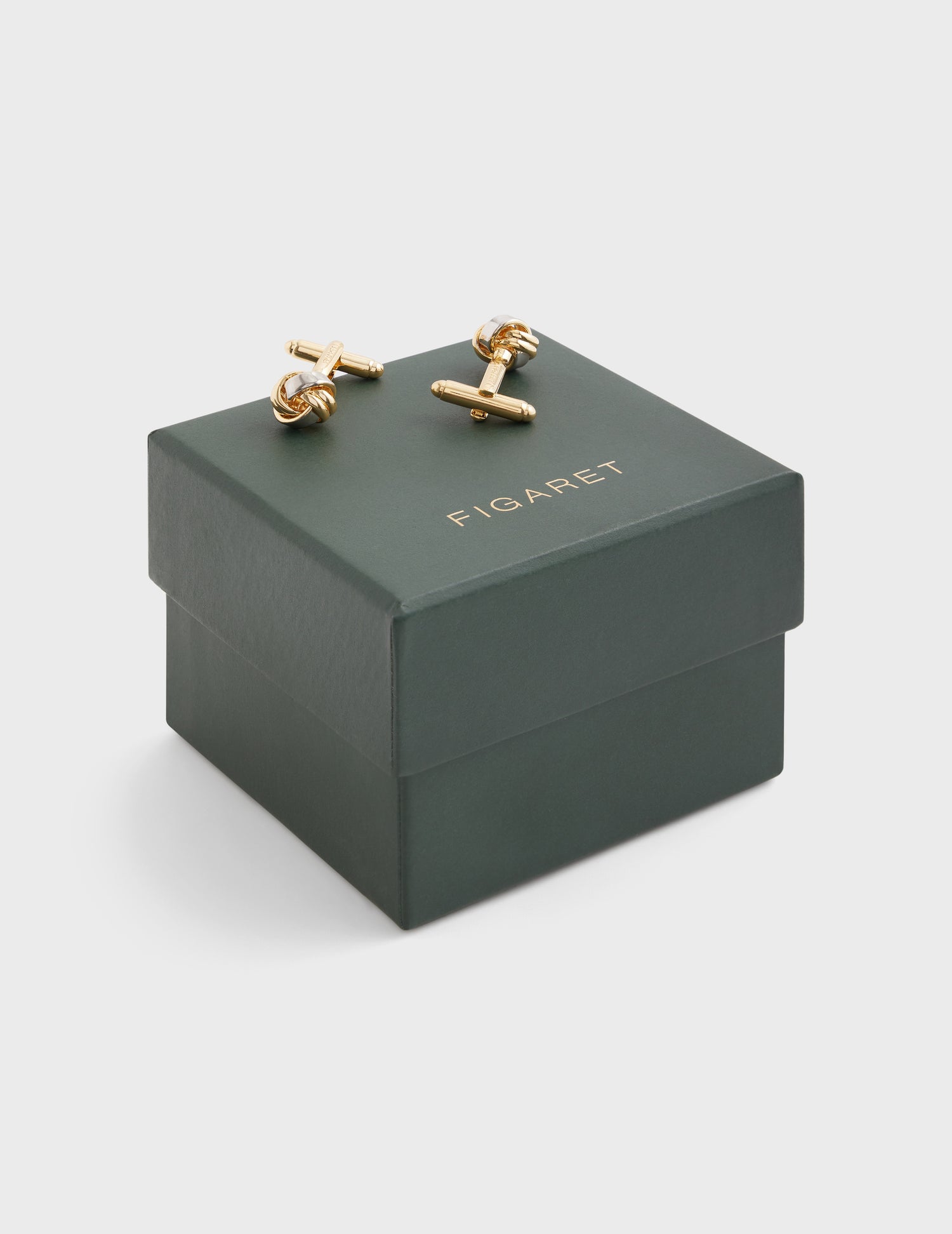 Gold and silver cufflinks