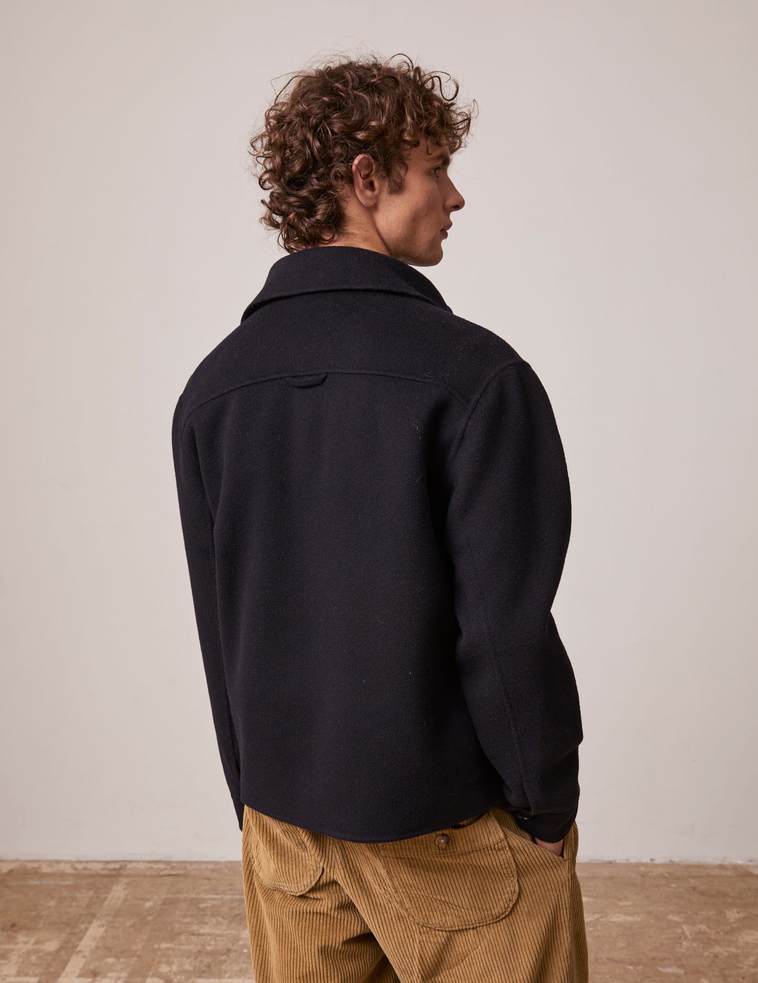 Inoa navy blue wool blouse