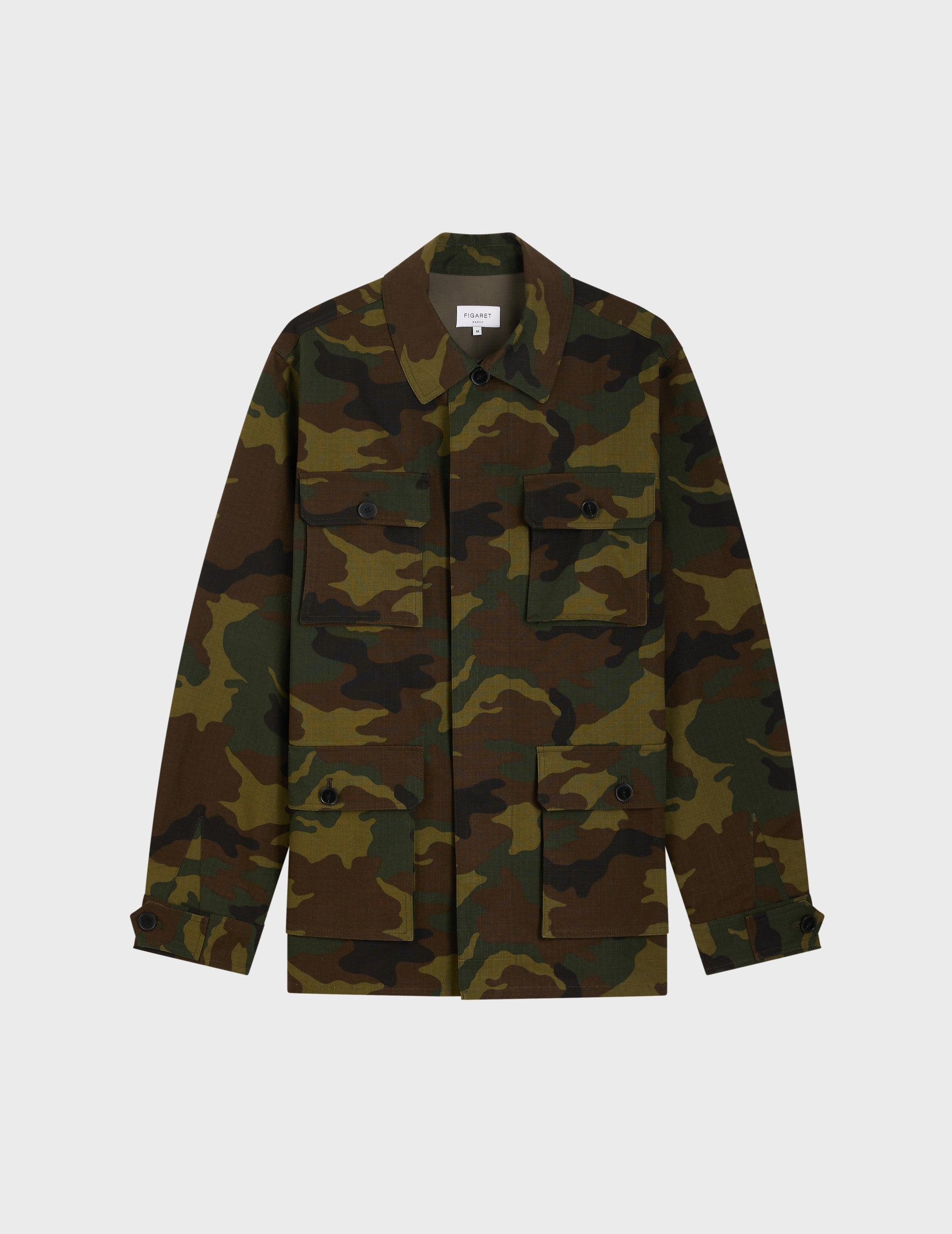 khaki print ripstop Isao jacket