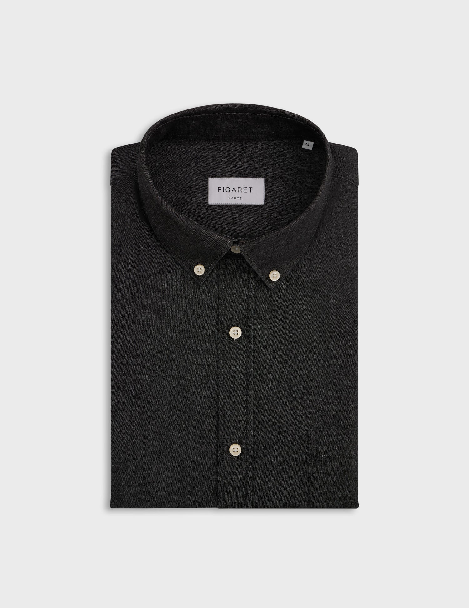 Black denim Gabriel shirt - Denim - American Collar#4