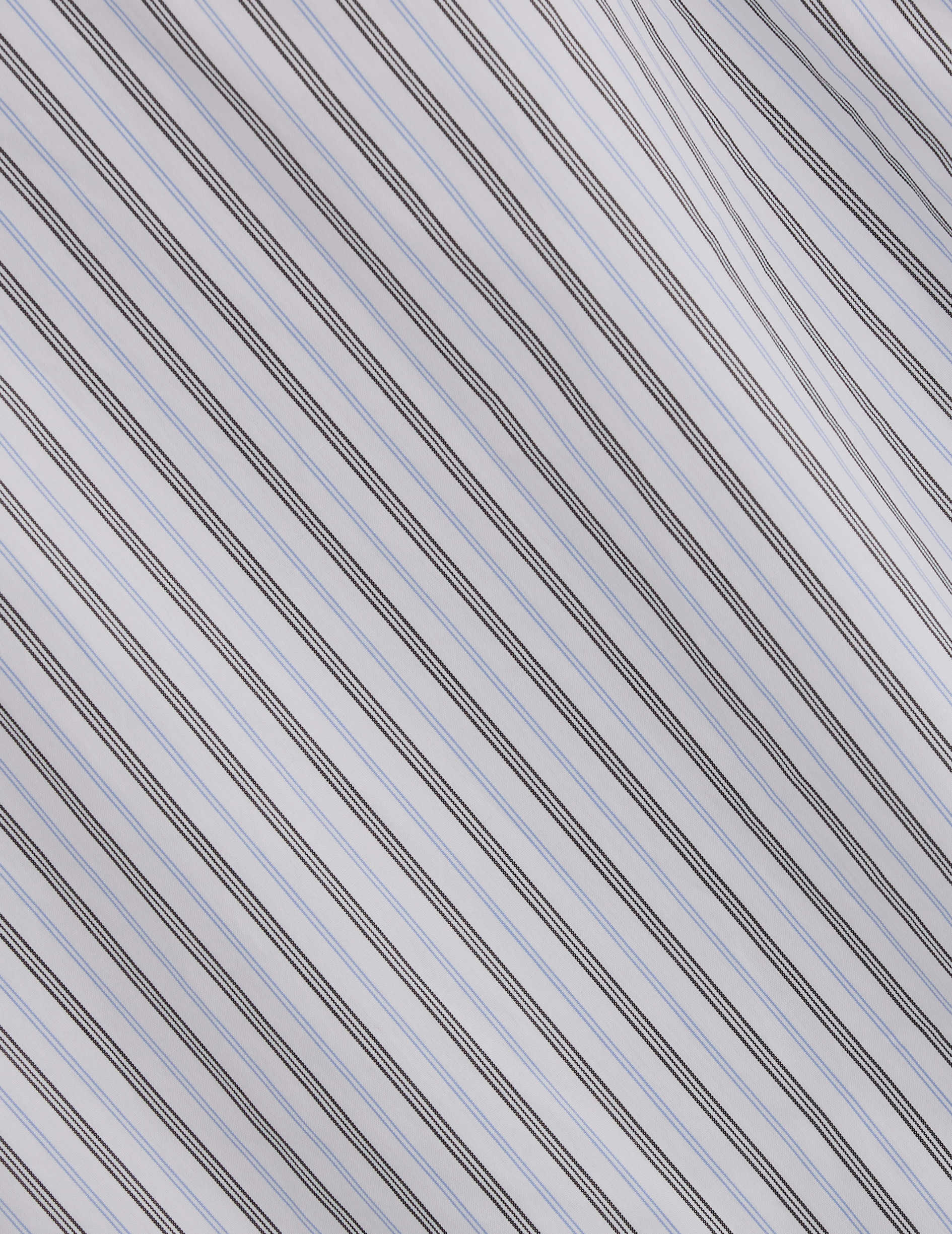 classic Black striped shirt - Poplin - Italian Collar