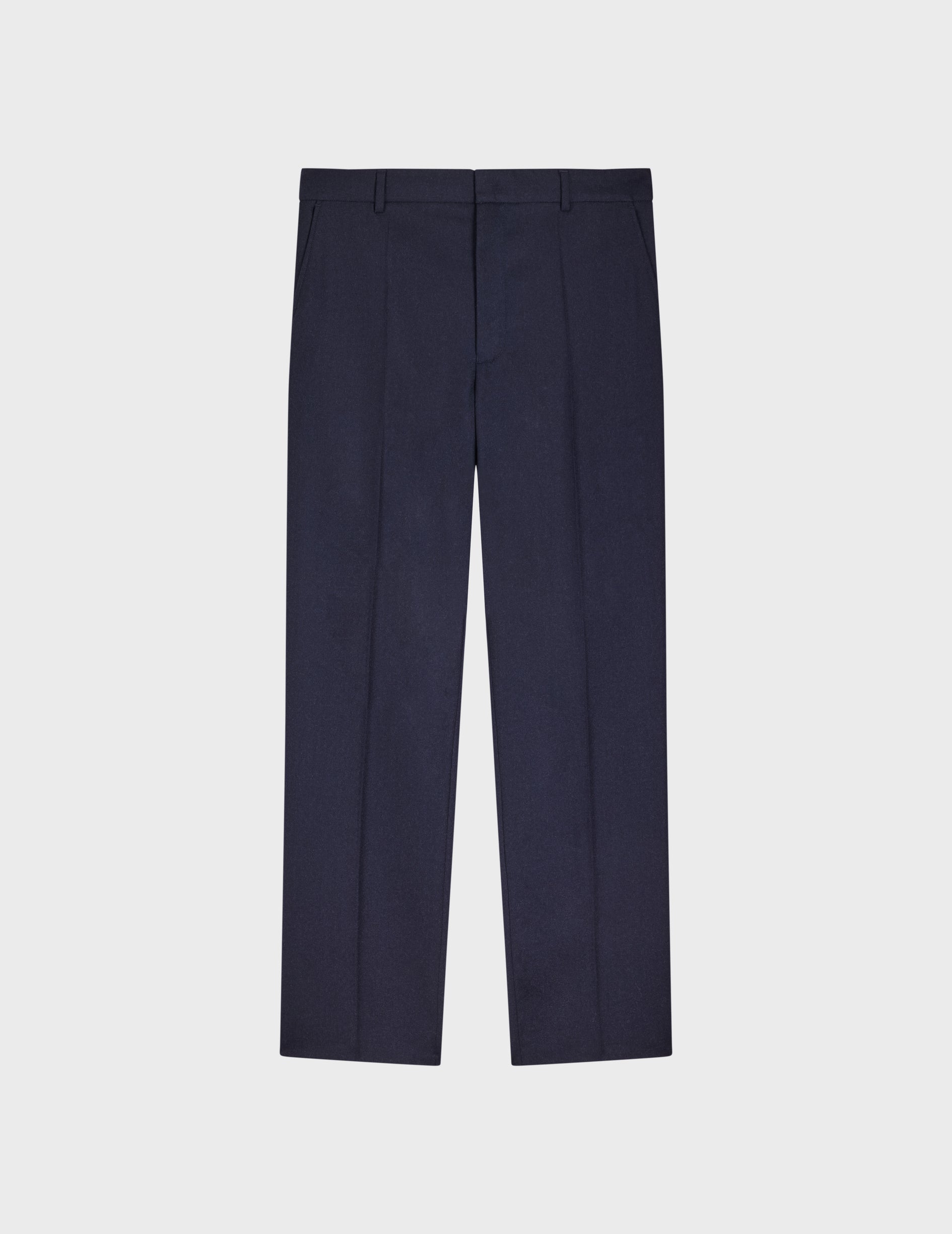 navy blue wool canvas Tailored Greyson pants