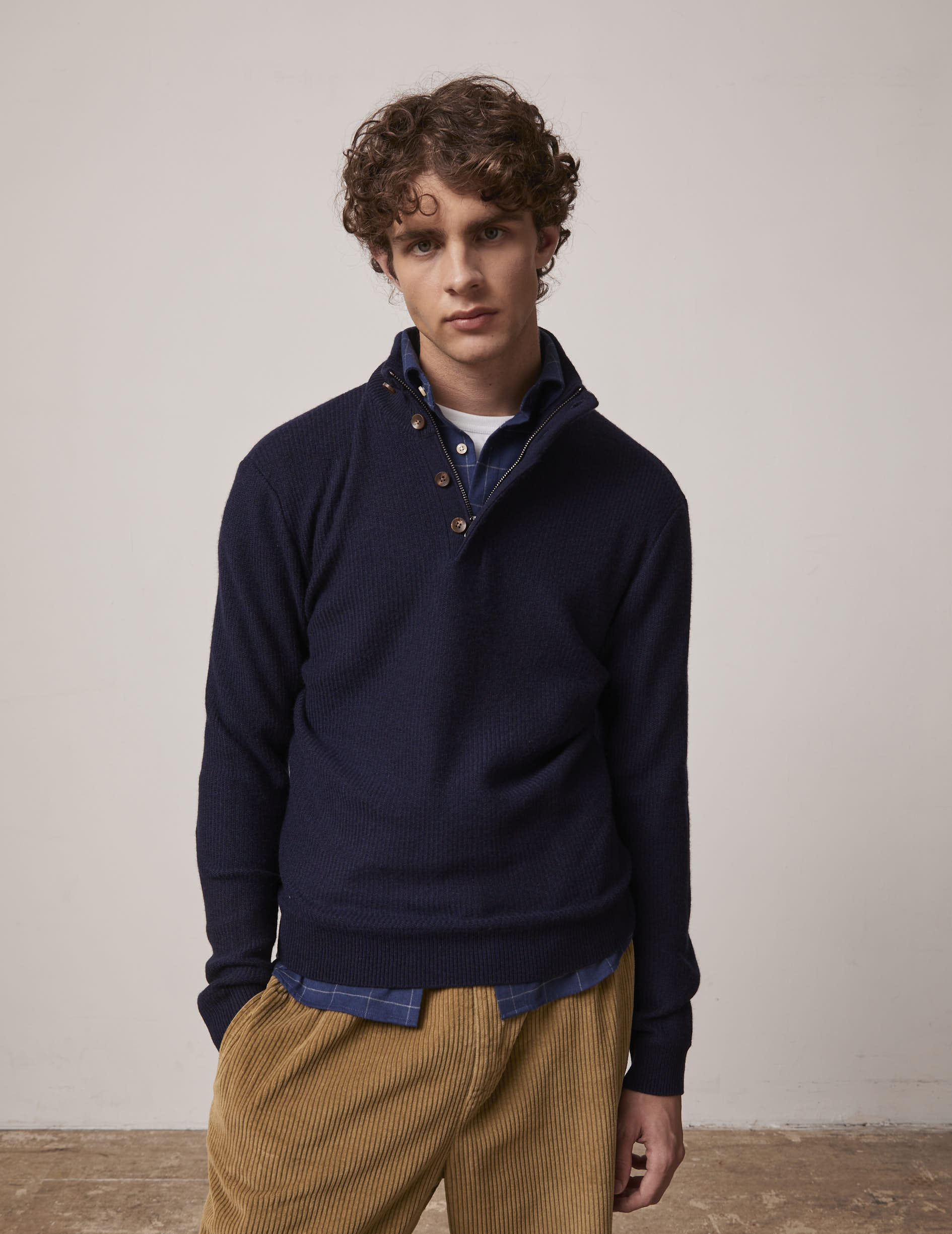 Chris sweater in navy wool